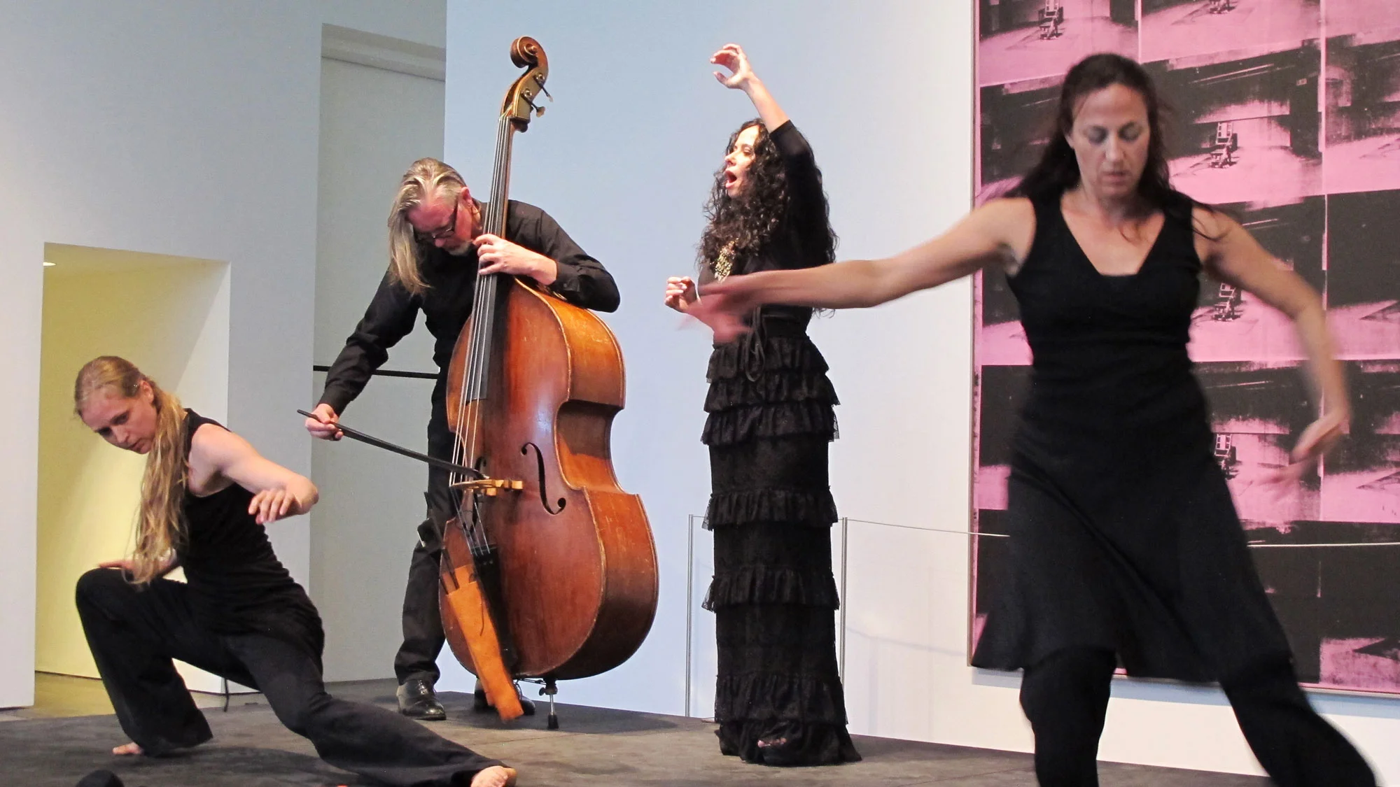 Siren on the Sabine. Misha Penton, soprano, concept text, artistic direction. Thomas Helton, double bass. Music devised by Misha Penton and Thomas Helton. Toni Valle and Lindsey McGill, dancers