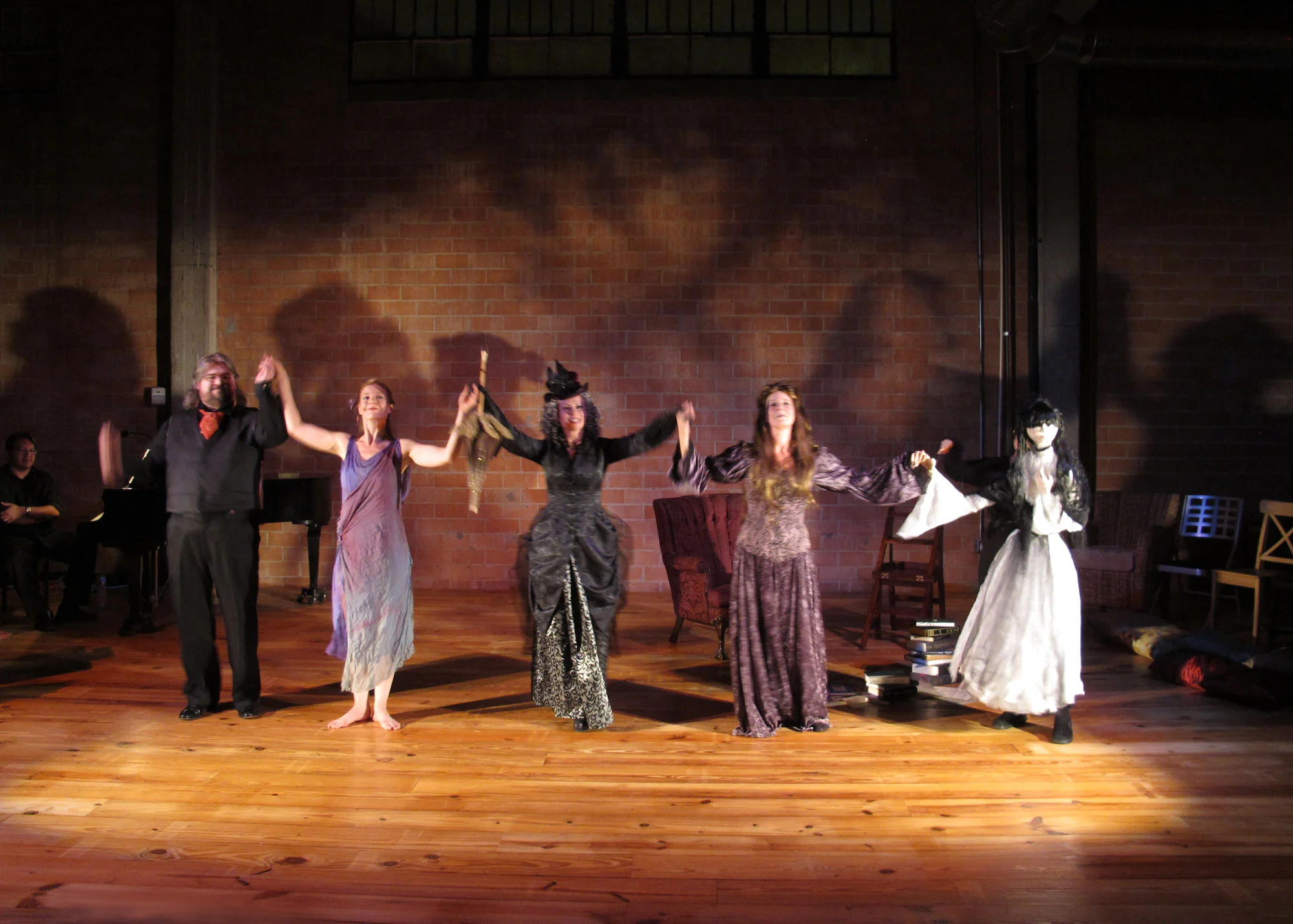 Misha Penton: Soprano, artistic direction, production design concept, curation, French translations with Alison Greene, soprano. Meg Brooker, dancer. Jon Harvey, actor. Kelly Switzer, puppeteer. George Heathco: composer & electric guitar. Jeremy Wood, piano. Mini Timmaraju, tabla.