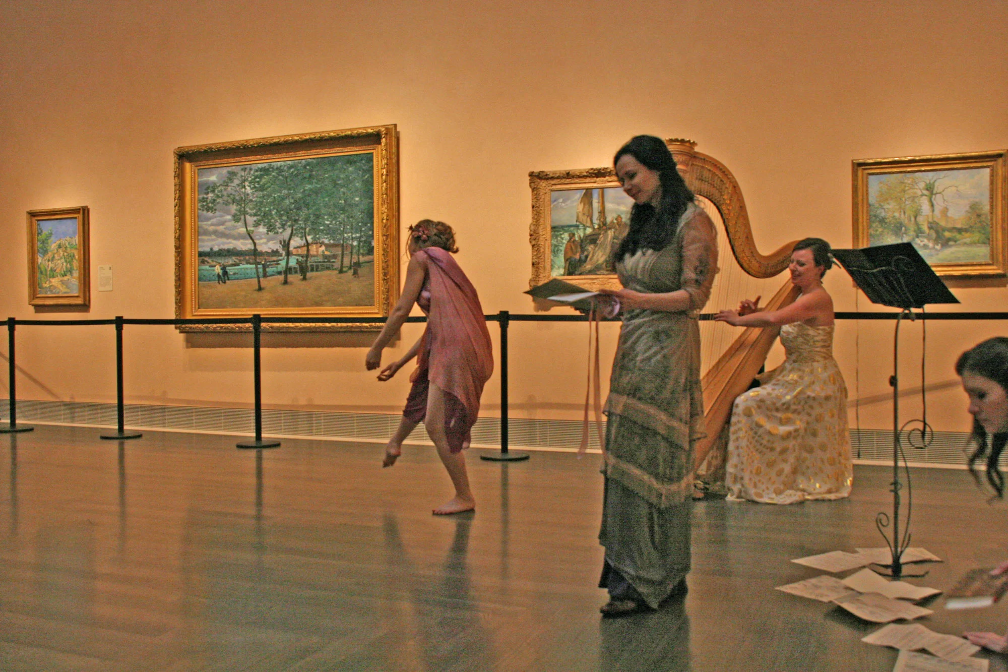 Voix et Harpe , French art song, poetry and dance at the Museum of Fine Arts Houston. Misha Penton, soprano, concept, artistic director, translations. Meg Brooker, dancer and choreographer. Joanna Elliot Whitsett, harp. Miranda Carol Morris, actor