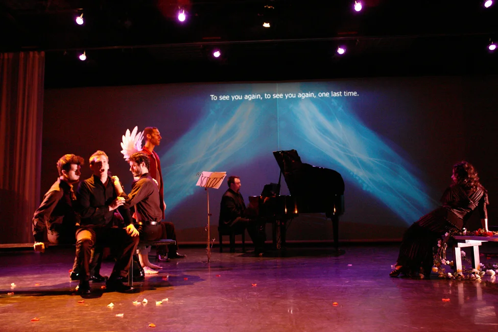 The 10th Muse. Misha Penton, soprano, concept, director. Alison Greene, Michael Walsh, Shelley Auer, Dennis Arrowsmith, Jill Alexander Essbaum, Kade Smith, with Stephen Jones, piano, et al. Photos: David A. Brown.
