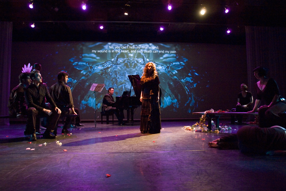  The 10th Muse. Misha Penton, soprano, concept, director. Alison Greene, Michael Walsh, Shelley Auer, Dennis Arrowsmith, Jill Alexander Essbaum, Kade Smith, with Stephen Jones, piano, et al. Photos: David A. Brown. 