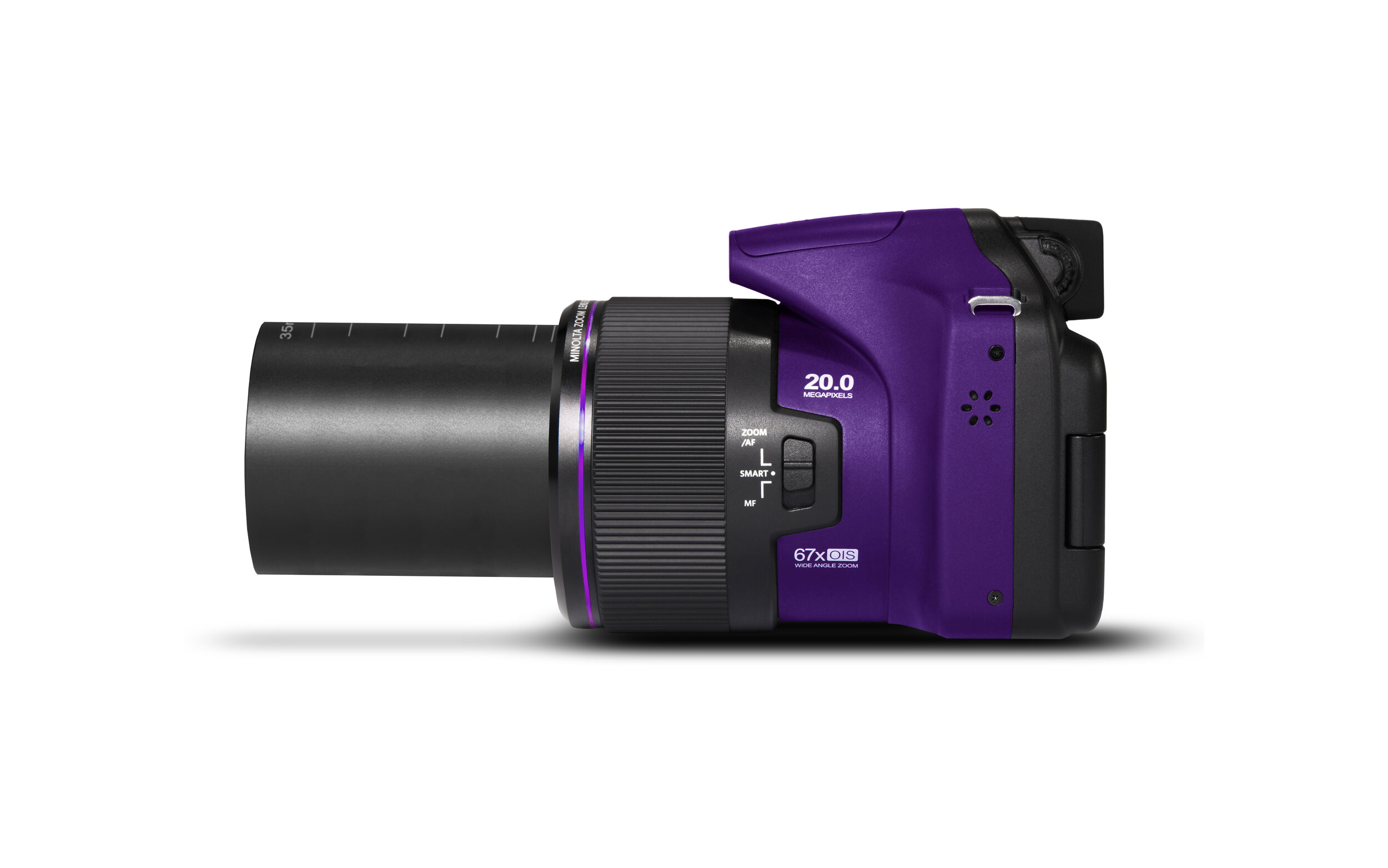 MN67Z 20MP 67X Optical Zoom Wi-Fi Bridge Camera - Purple — Minolta 