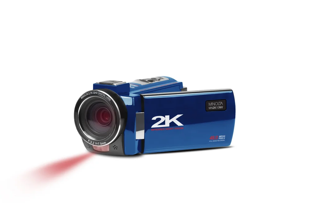 MN2K10NV Quad HD 48MP IR Night Vision Camcorder — Minolta