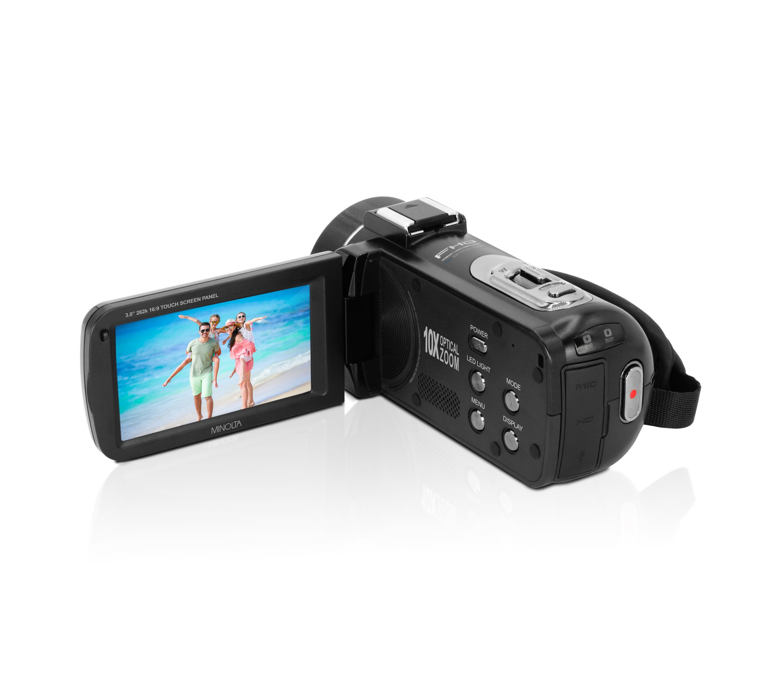 MN100HDZ 1080P HD Camcorder w/10x Optical Zoom — Minolta Digital MN100HDZ 1080P HD Camcorder w/10x Optical Zoom — Minolta Digital