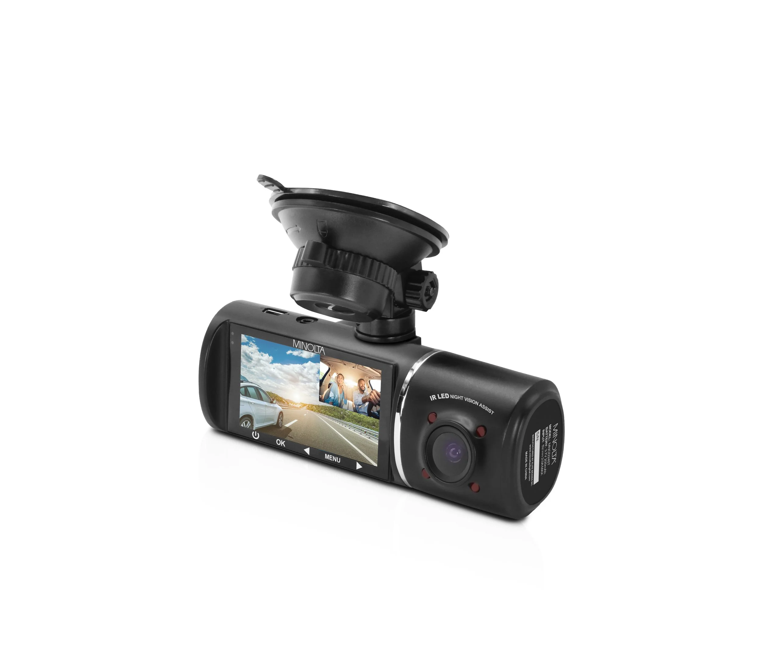 MNCD245T 3-Channel 1080p Dash Camera w/2.45