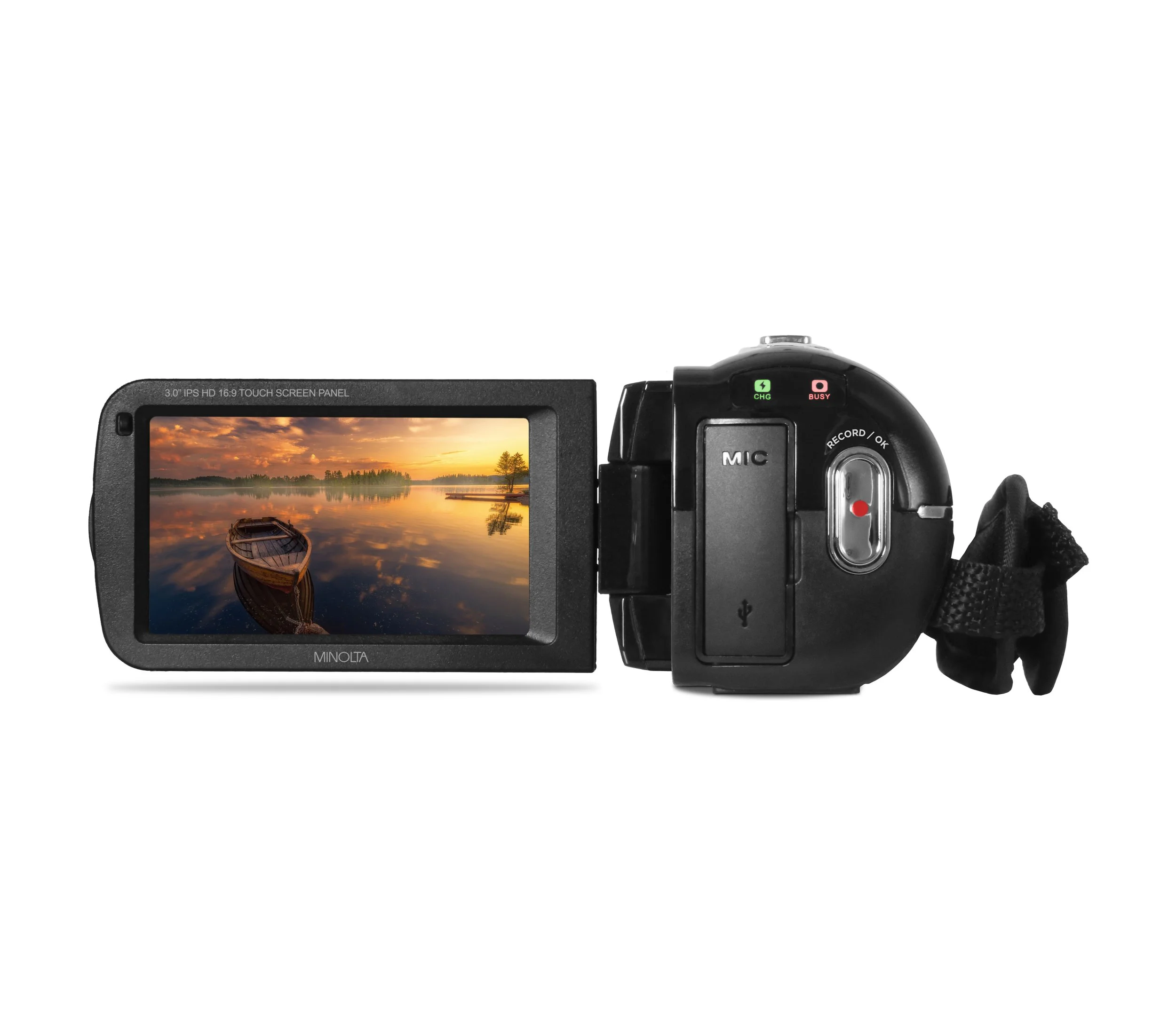 Minolta Mn200nv 1080p Full Hd Ir Night Vision Wi-fi Camcorder (red) (pack of 1 Ea) main image 0