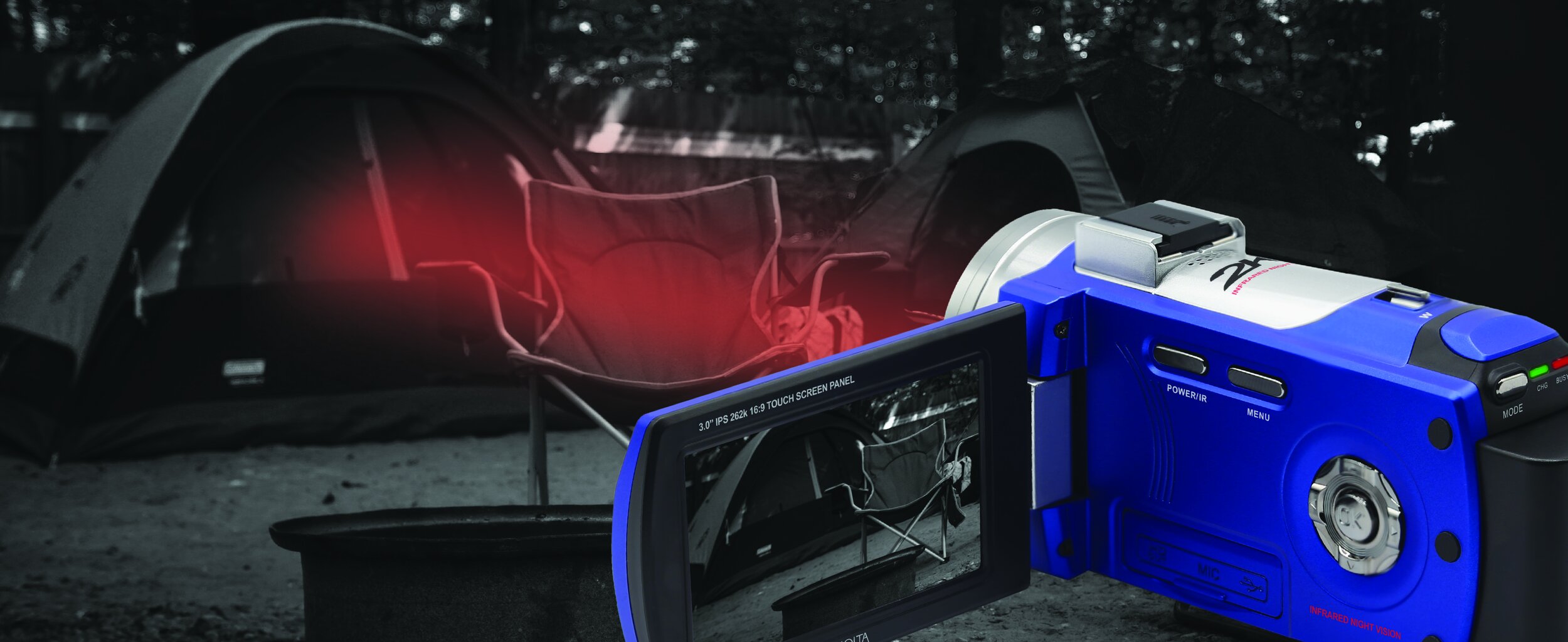 MN2K50NV 2.7K Quad HD / 48MP IR Night Vision Camcorder — Minolta Digital