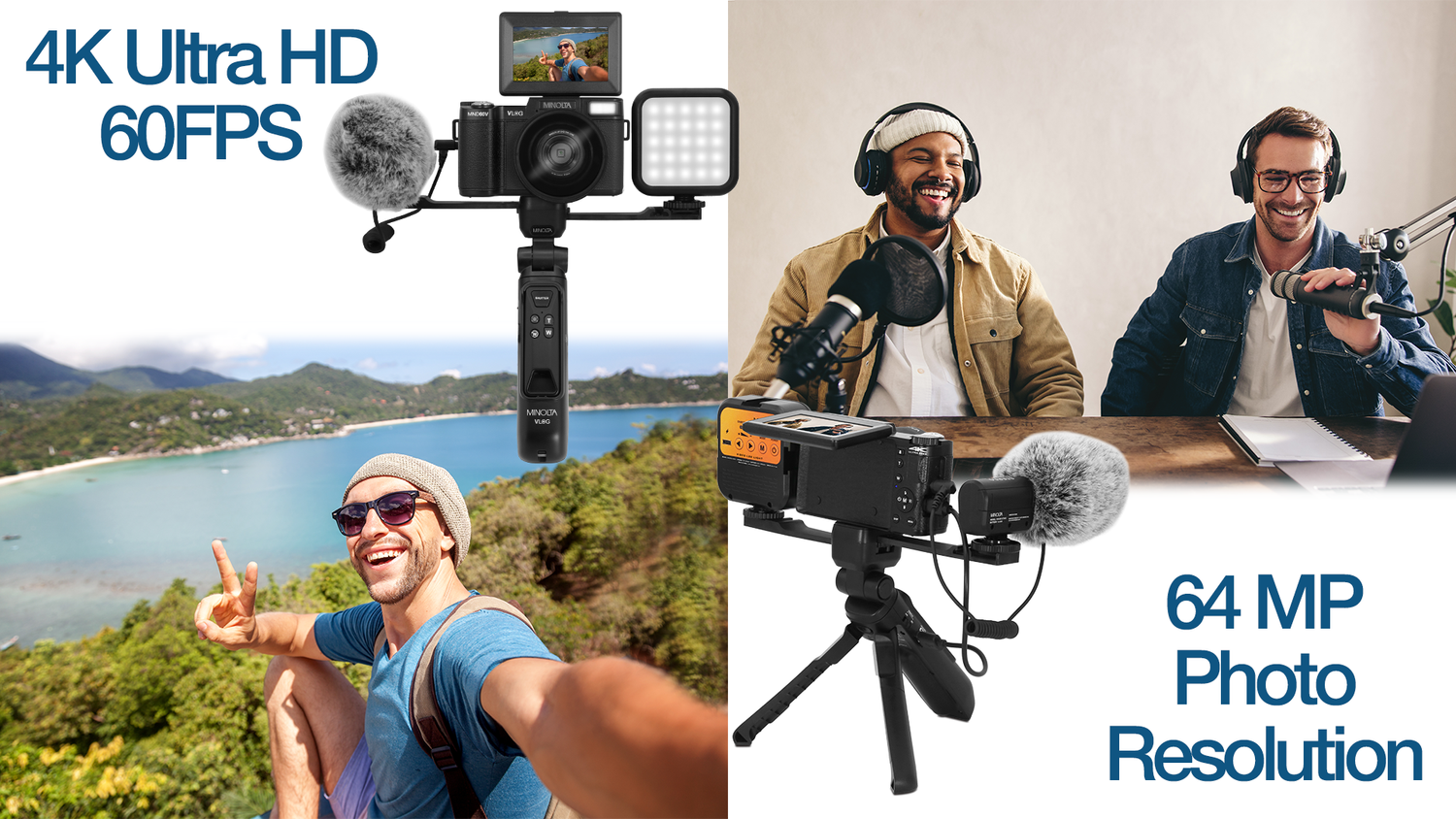 MND60V 64 MP / 4K UHD Vlogging & Content Creators Kit — Minolta Digital