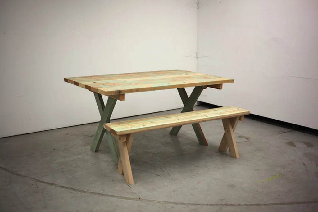 we have so much in common, 2014 Dimensions variable Redwood Phase 1 (deck): My grad school studio, Santa Barbara CA Phase 2 (monument): "Spectacular Subdivisions," Wonder Valley CA Phase 3 (patio furniture): My grad school studio and backyard, Santa Barbara CA