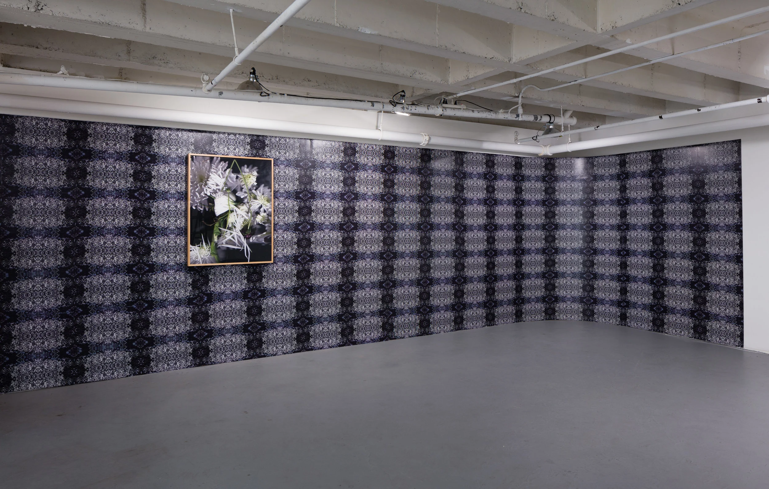 Quick and endless 3, 2018 72 x 72 x 264 inches Laser print on masonite, silver halide archival print, artist's frame Installation view: "IT'S OK" at Charlie James Gallery, Los Angeles CA