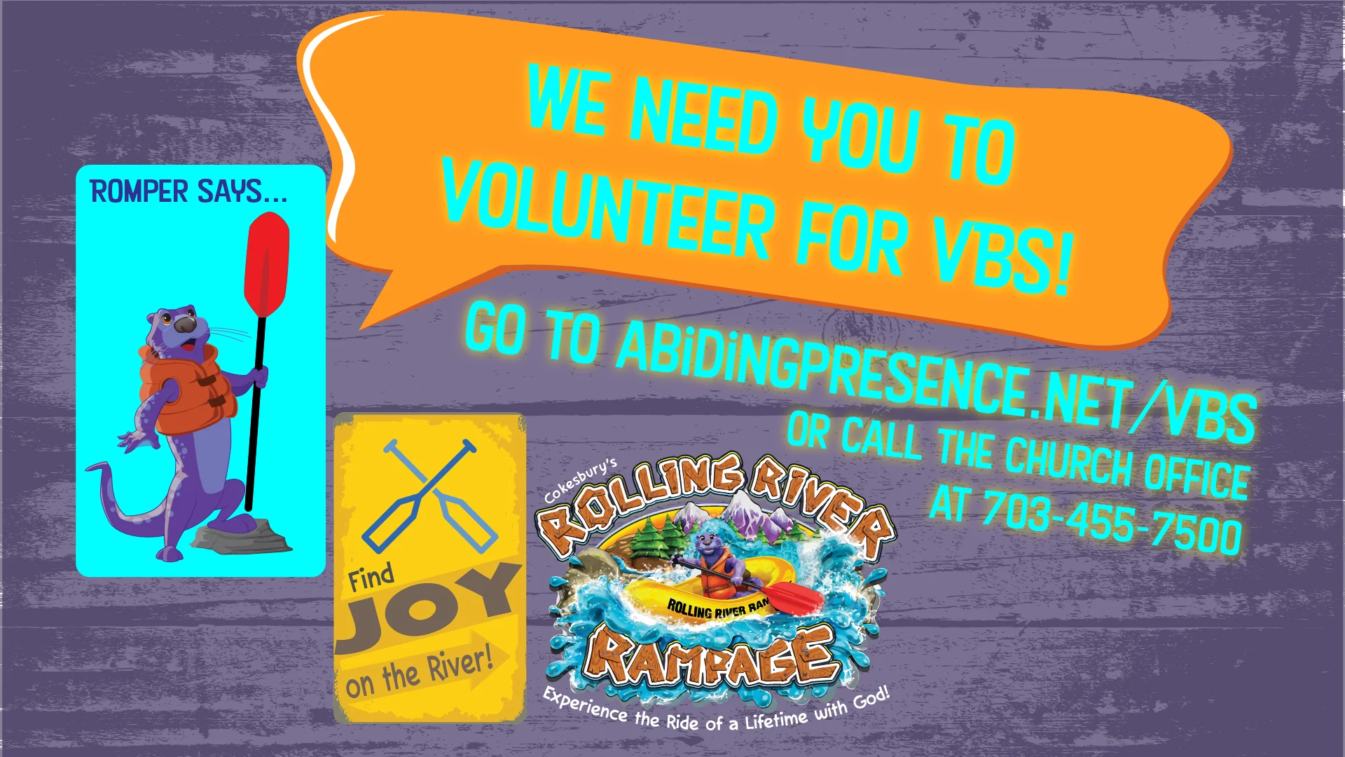 Help Needed for Vacation Bible School