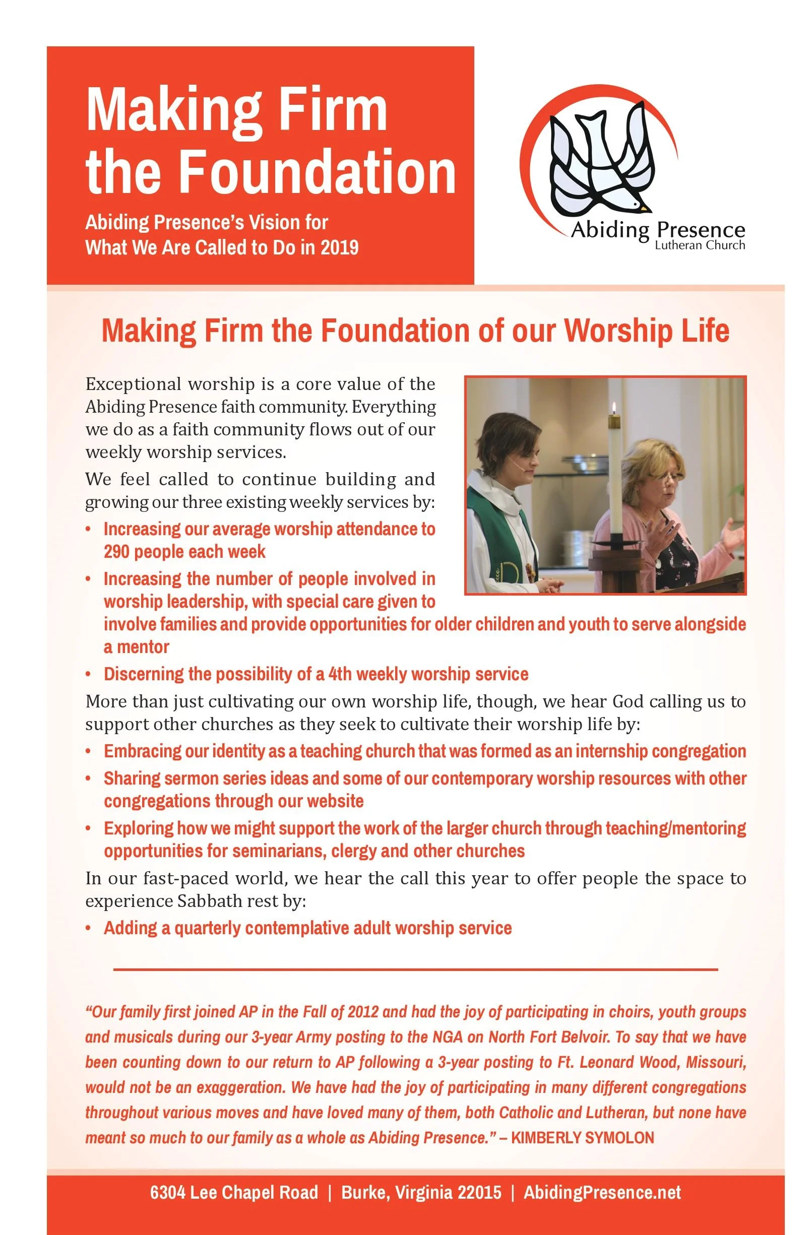 Making Firm the Foundation