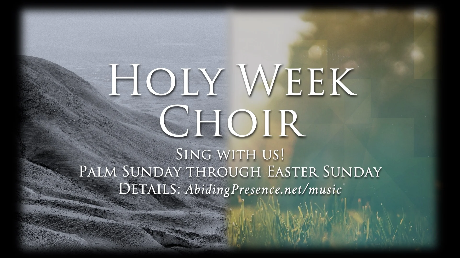Join the Adult Choir for Holy Week