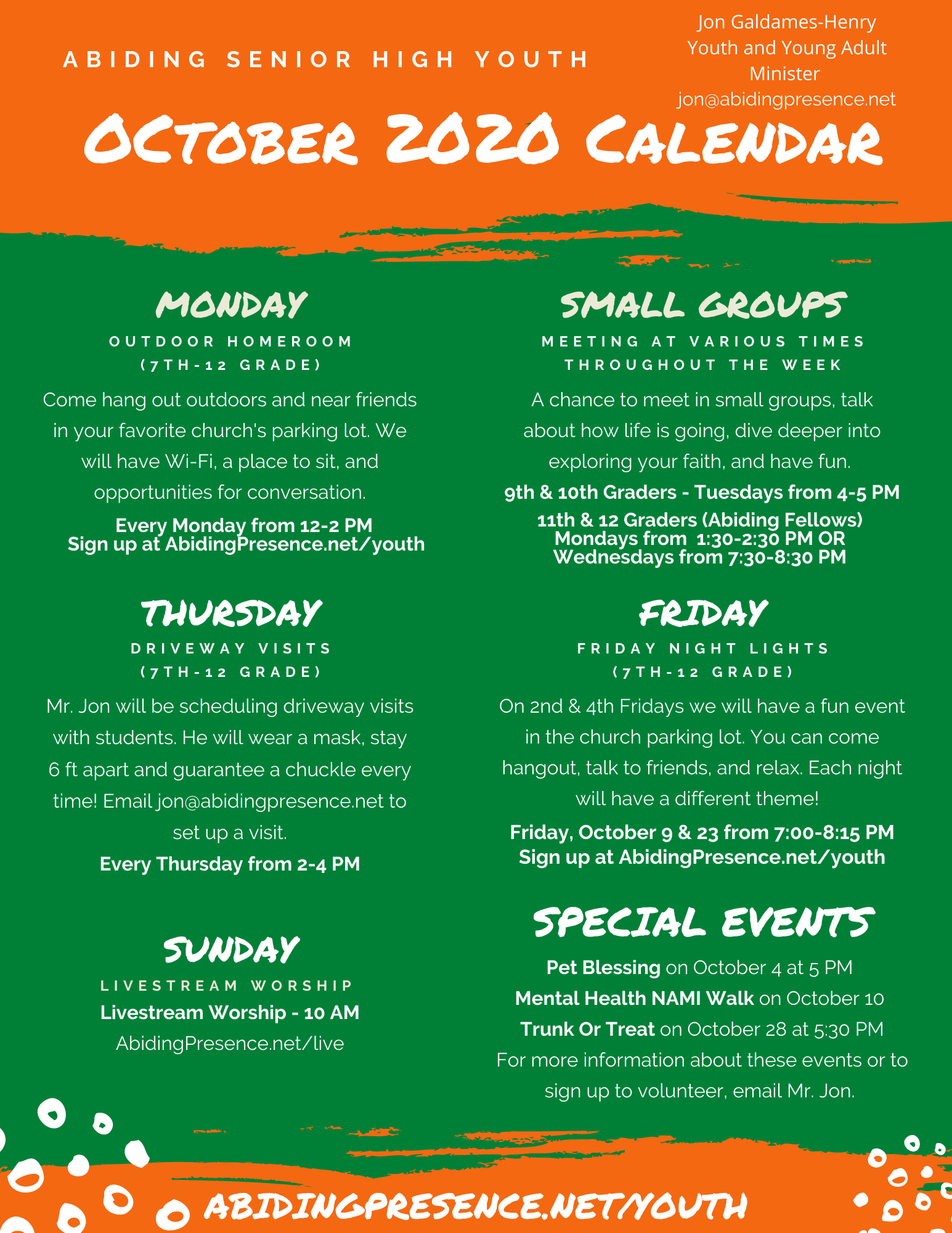 AP Youth Week Of October 13th - 18th