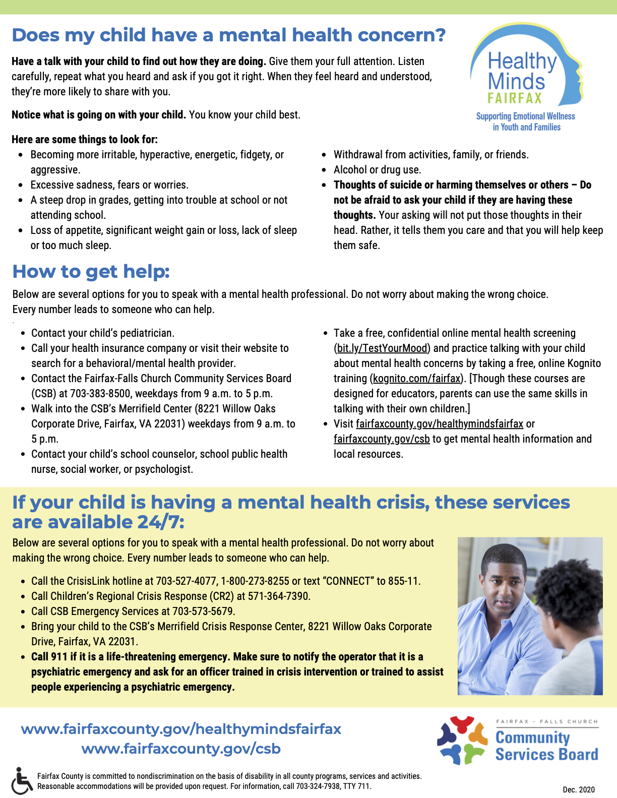 How to know when your child may have a mental health concern and where to get help