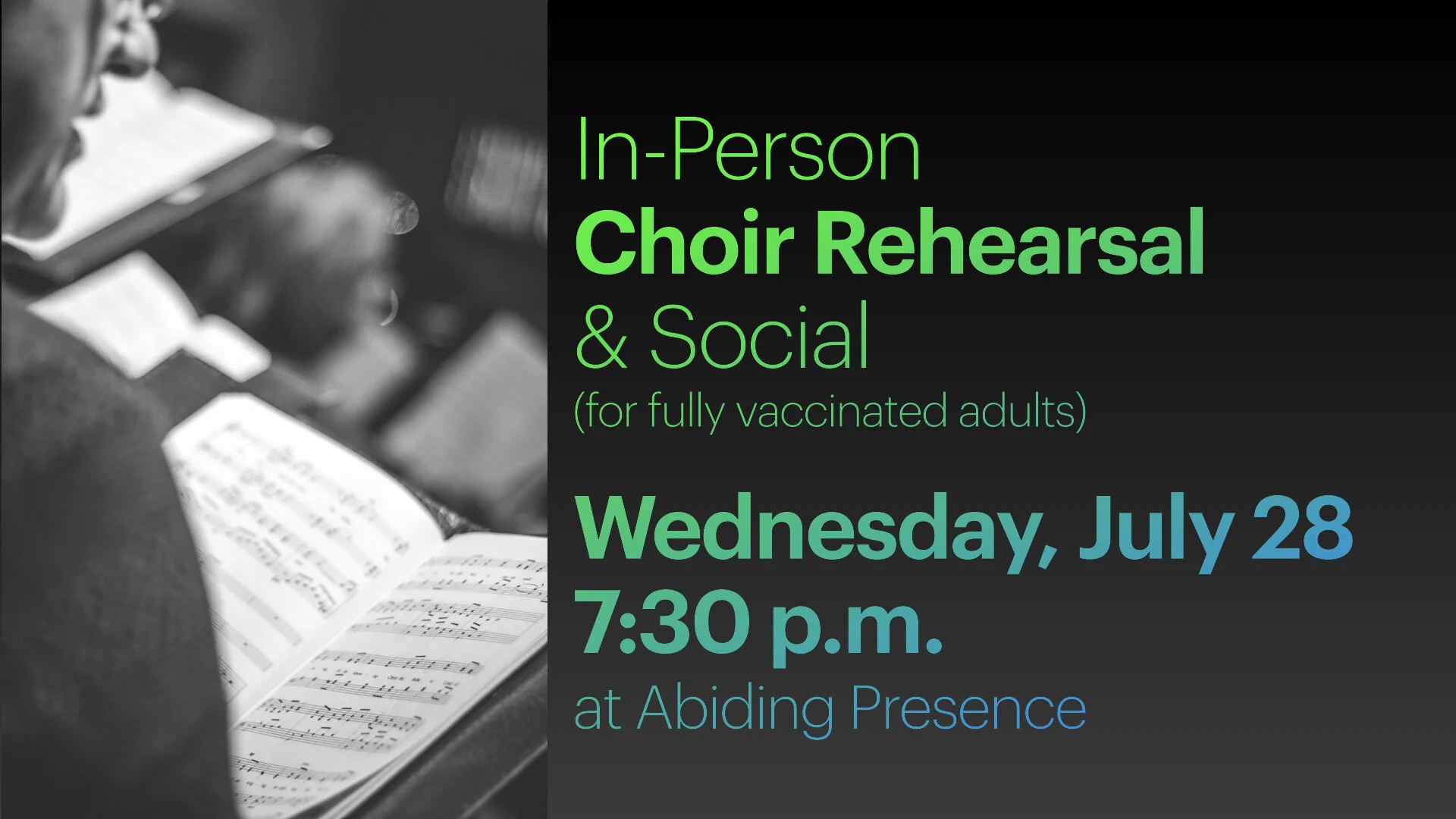 In-Person Choir Rehearsal &amp; Social
