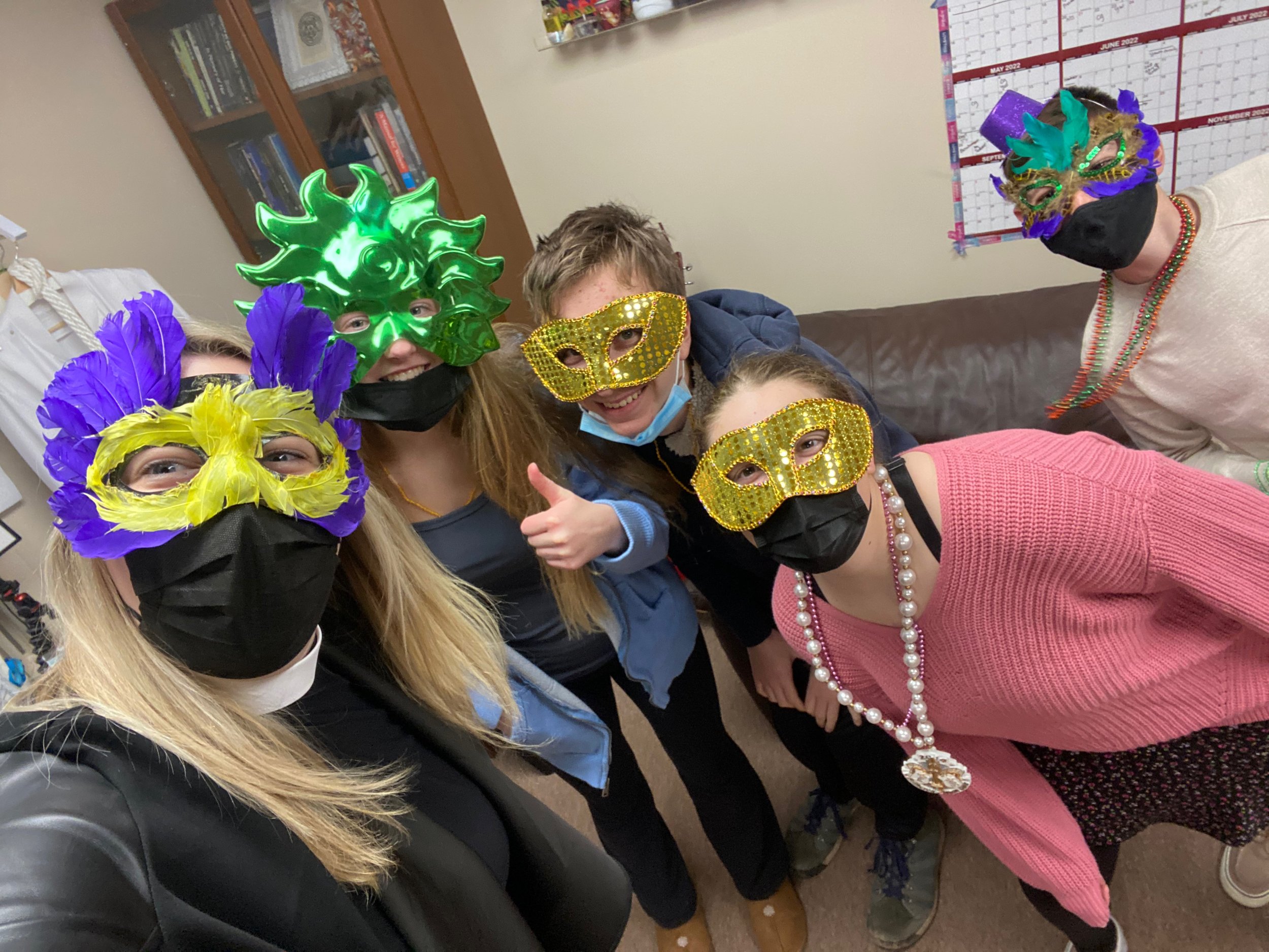 Mardi Gras Fun with HS Youth! March 2022