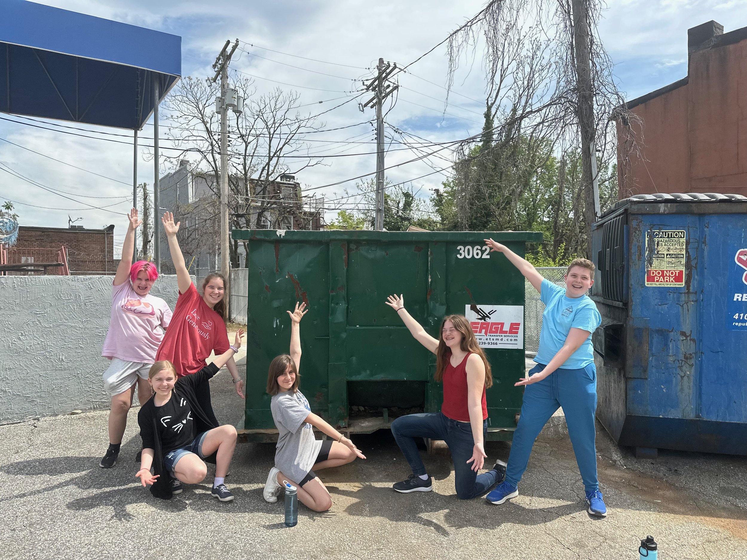 Middle School Service Day at Manna House in Baltimore Spring 23