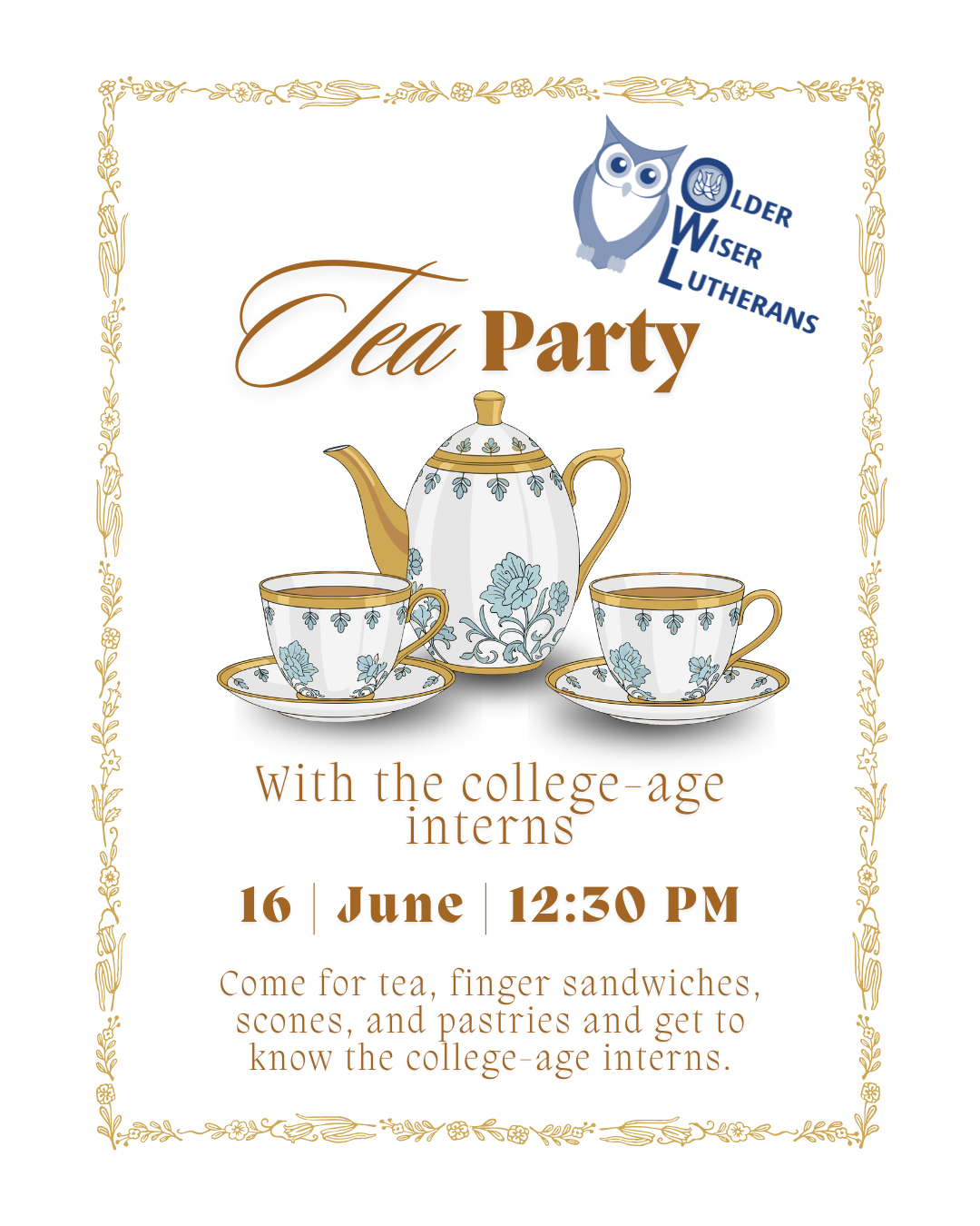 OWLs Tea Party Luncheon
