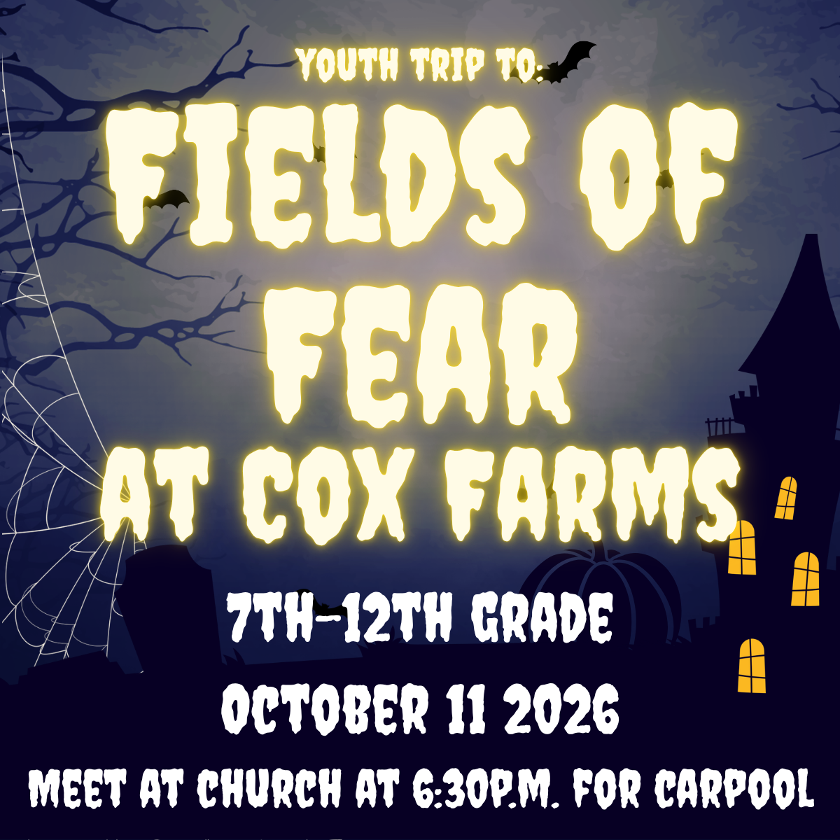 Youth Trip to Fields of Fear at Cox Farms