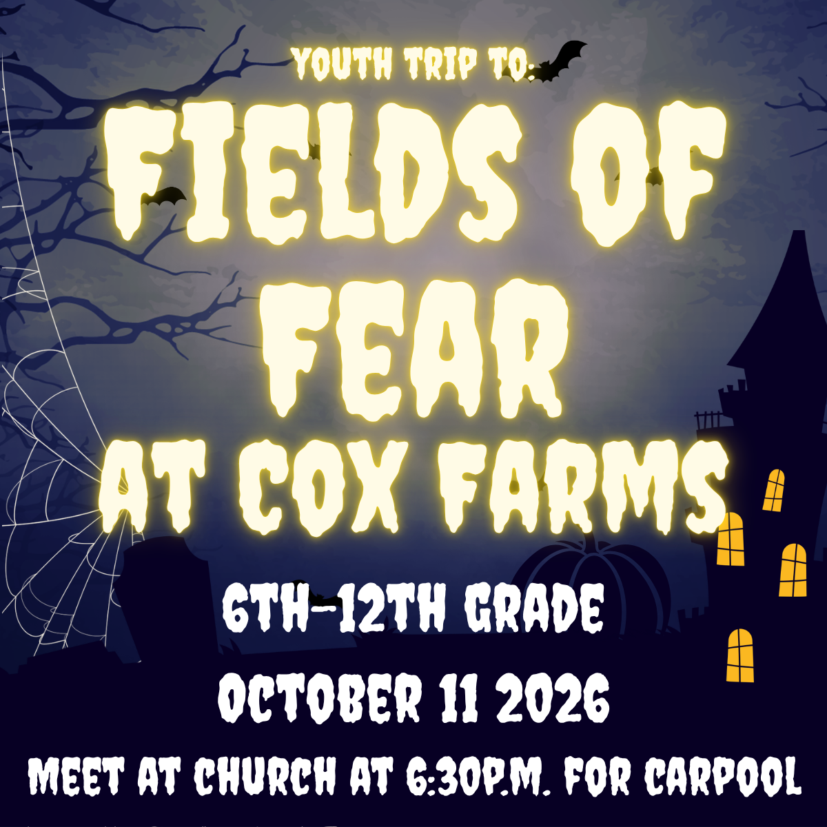Youth Trip to Fields of Fear at Cox Farms