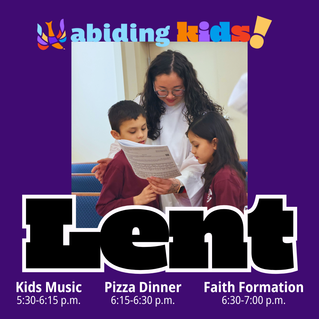 Abiding Kids Lent Music, Pizza &amp; Faith Formation