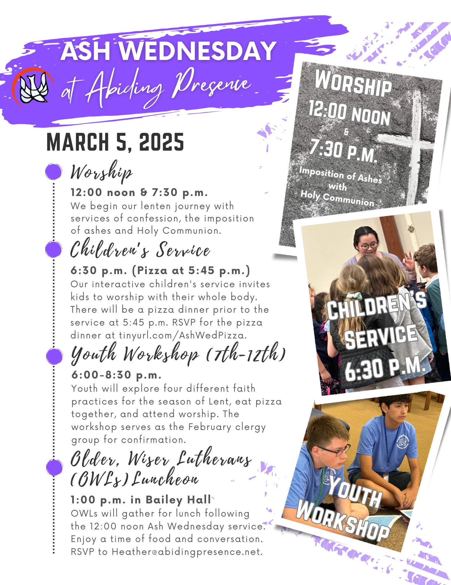 Ash Wednesday, March 5