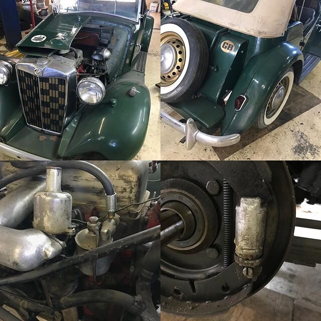 1952 MGTD
Vehicle has been sitting around for 10 years. Birkshire has been authorized to bring it back to life.  We are doing all the mechanical and electrical work on the vehicle.  Brakes, tires, exhaust, engine work etc.
The style and design of thi