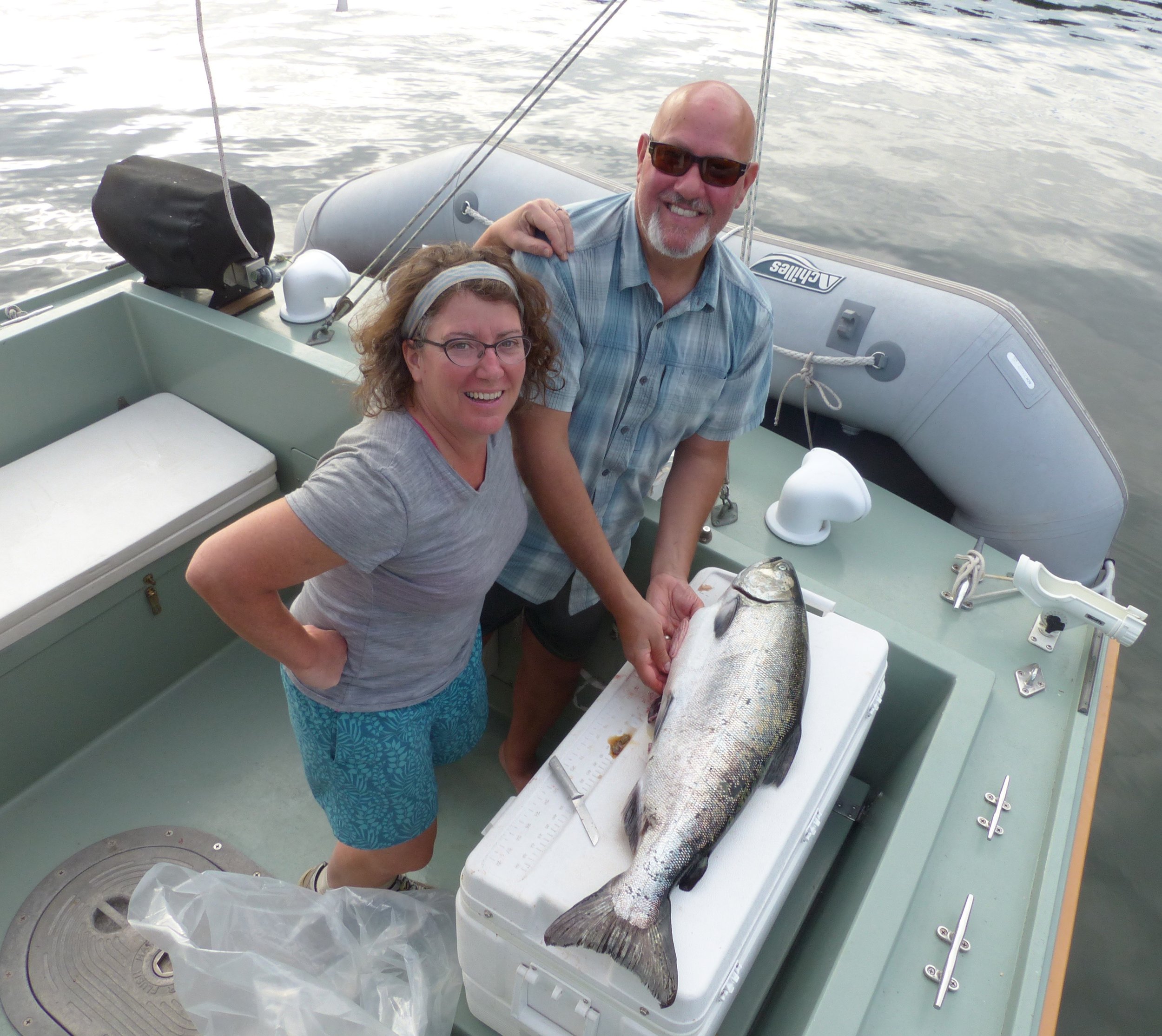 Friends always catch the biggest salmon