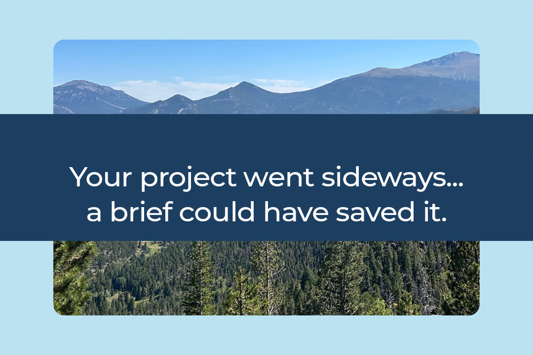 Your project went sideways. A brief could have saved it.