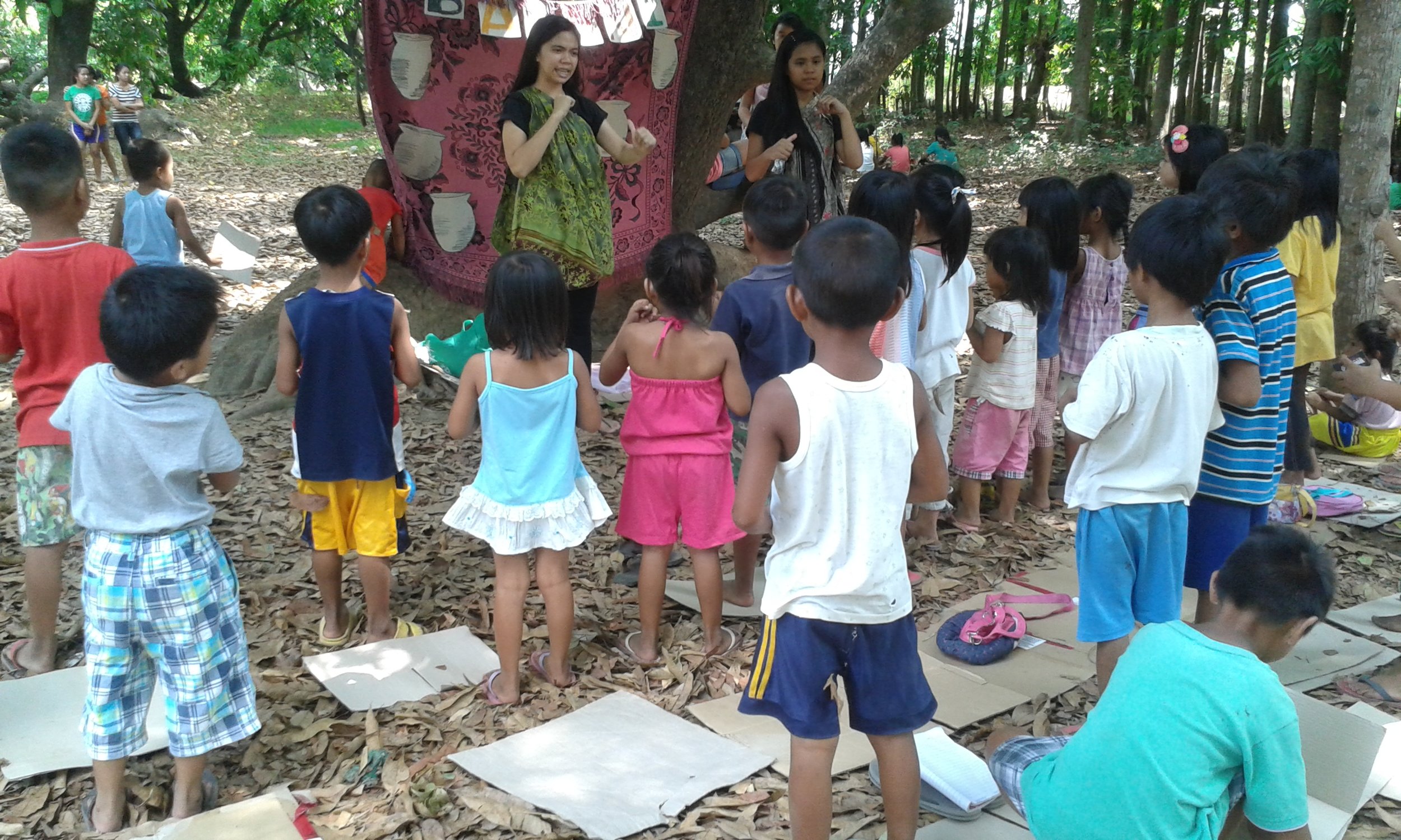 Bible school - notice the workspace on the ground