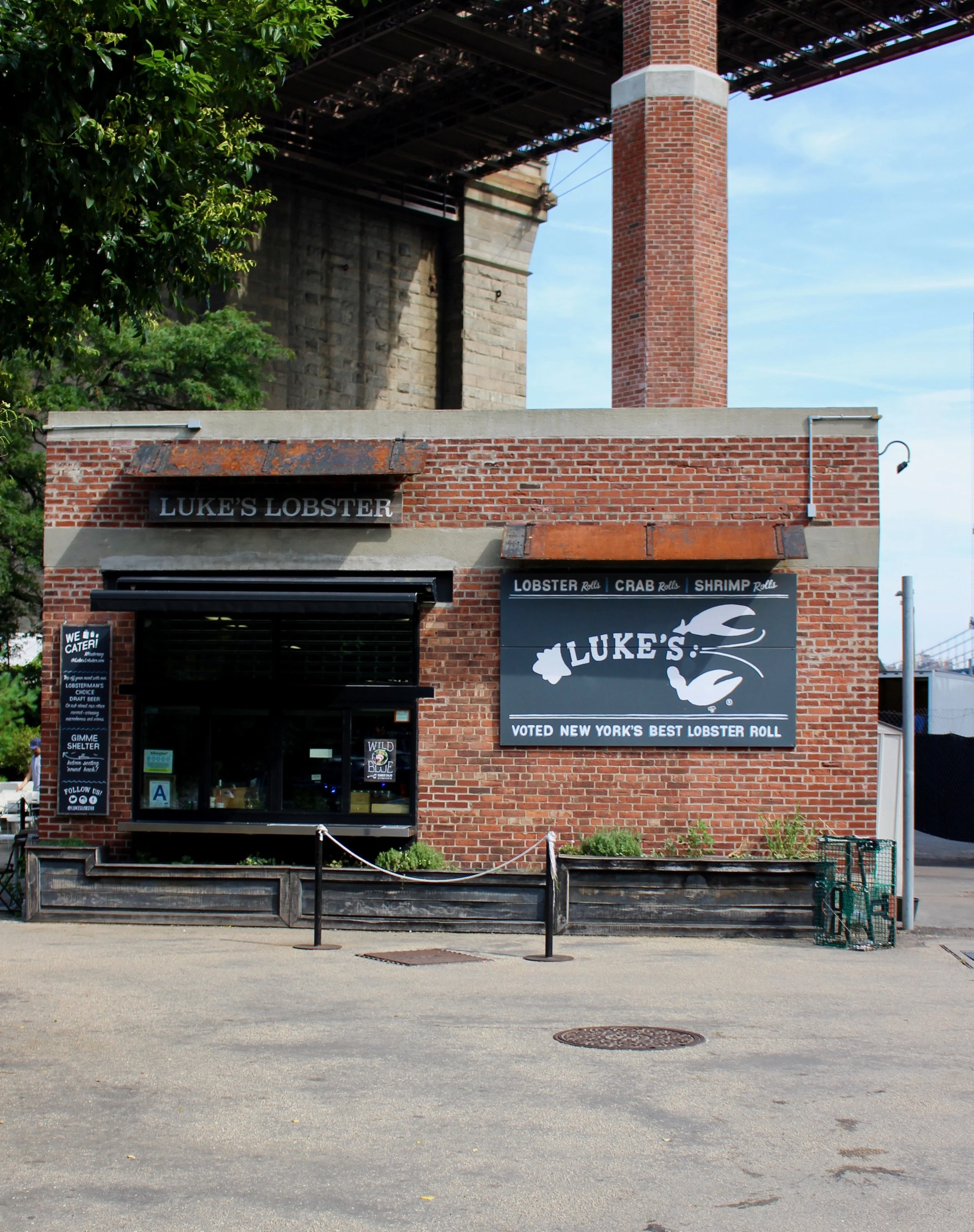 And of course, always a good time for a lobster roll. Note how Luke's feels like it is tucked under the Brooklyn Bridge.
