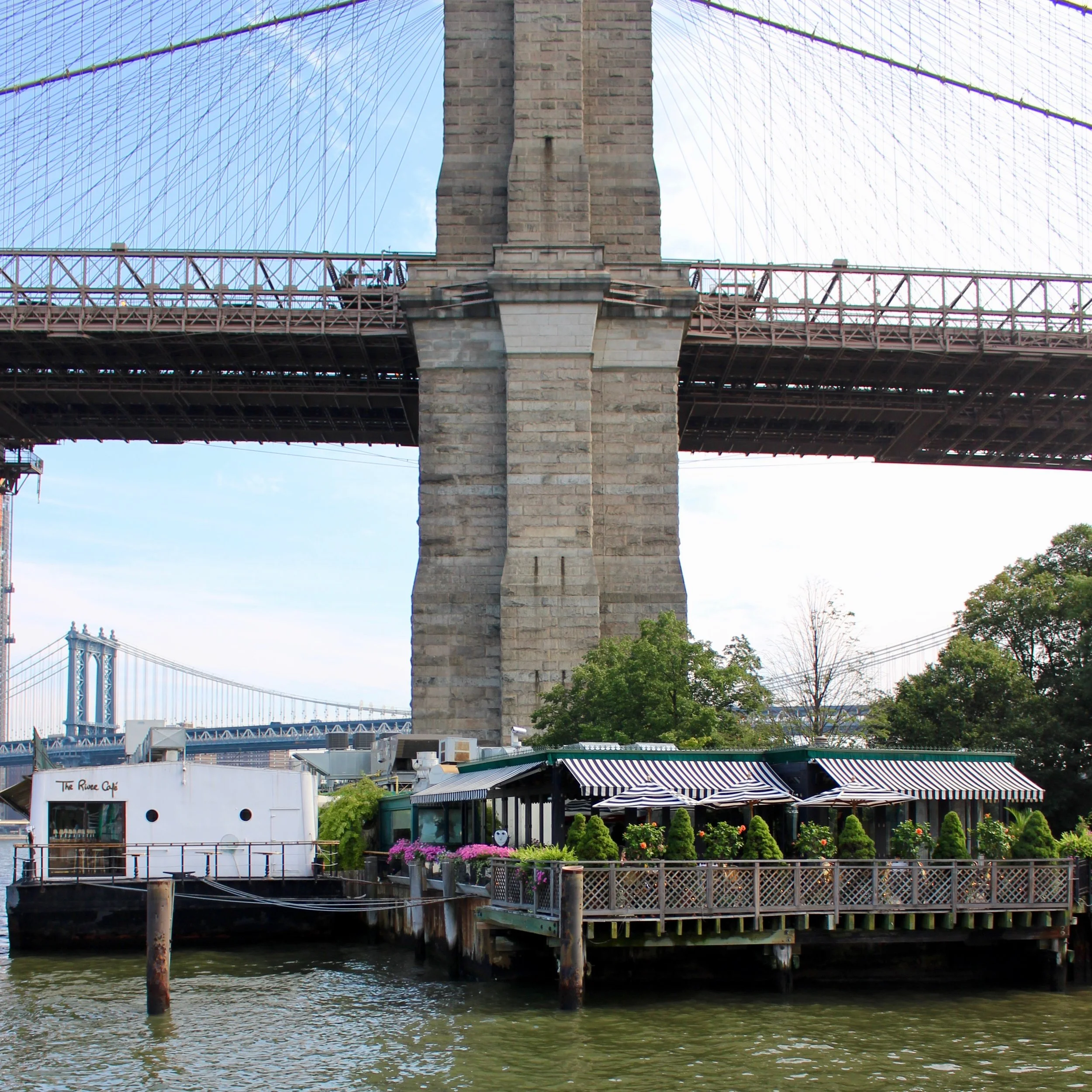 The River Cafe from the water side. It's just a fabulous dining experience--the view, the bar, the food, the VIEW!!