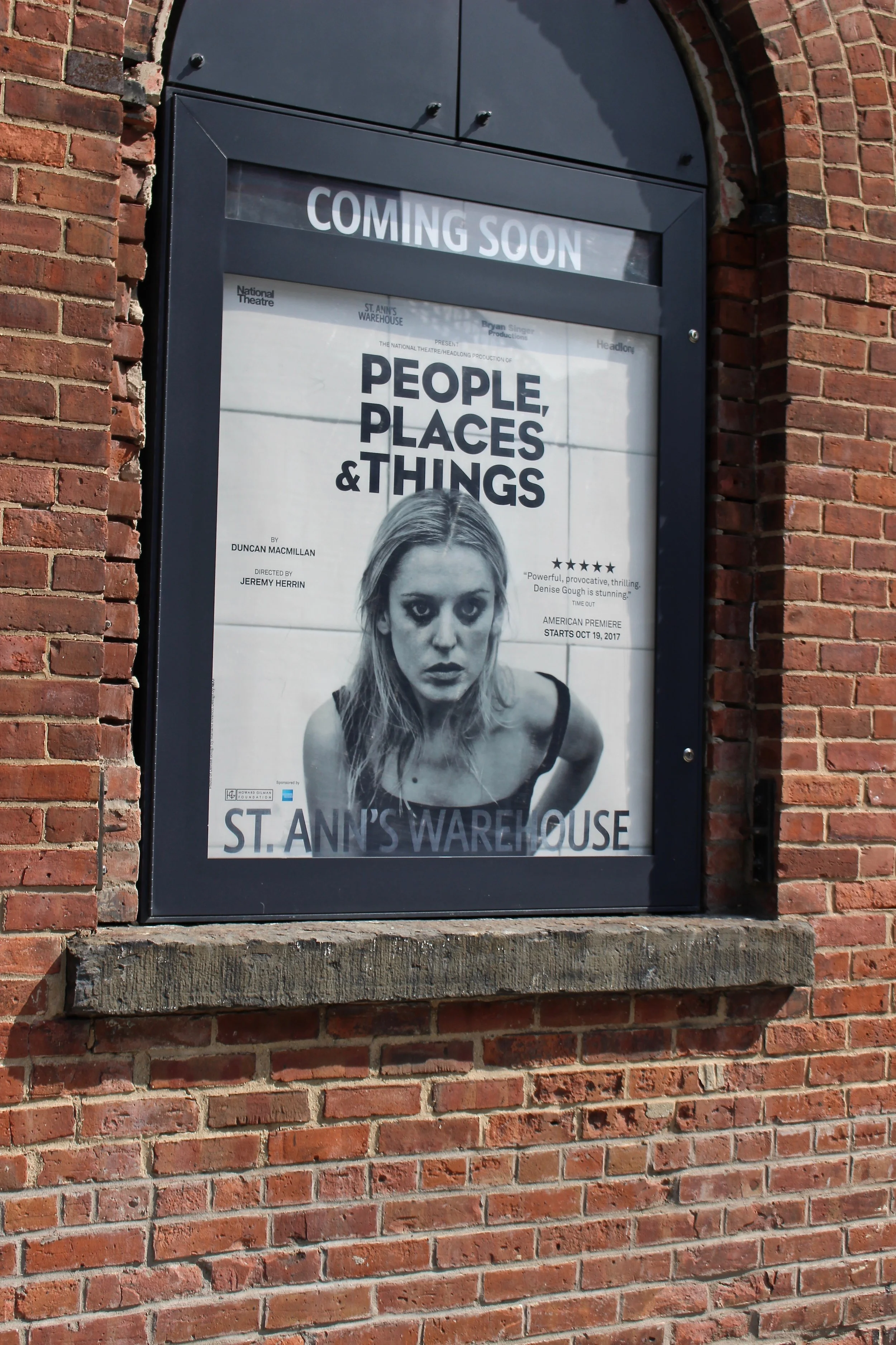 A close-up at St. Ann's Warehouse.