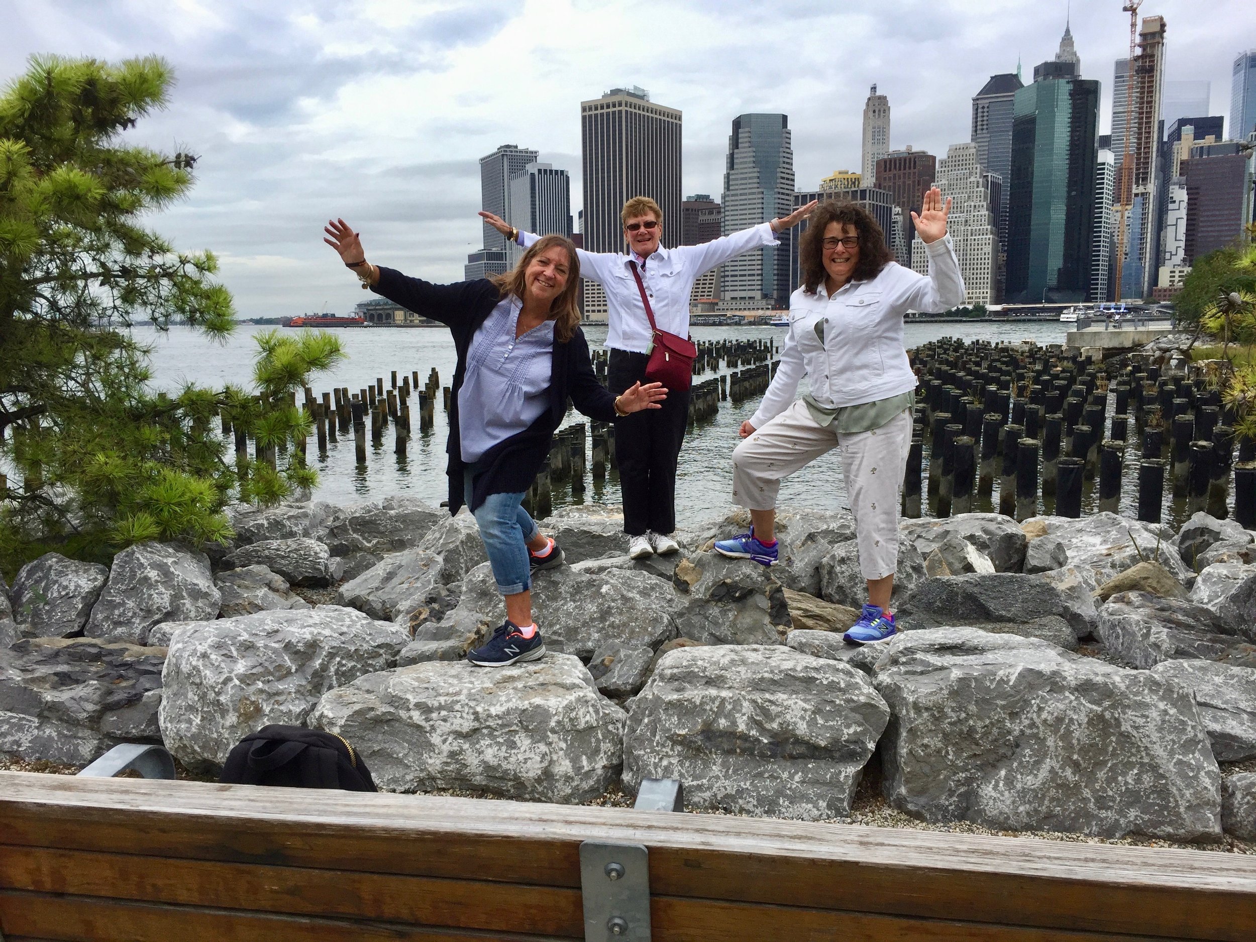  Yes, it’s us, clowning around on the rocks—right next to the sign that says, Do Not Climb on Rocks.  
