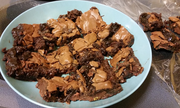   Eggless Brownies. Recipe by Mary Ann DiLorenzo.  