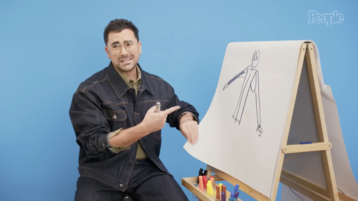 People - Dan Levy Draws The Rose Family Portrait, Elton John and More From His Life
