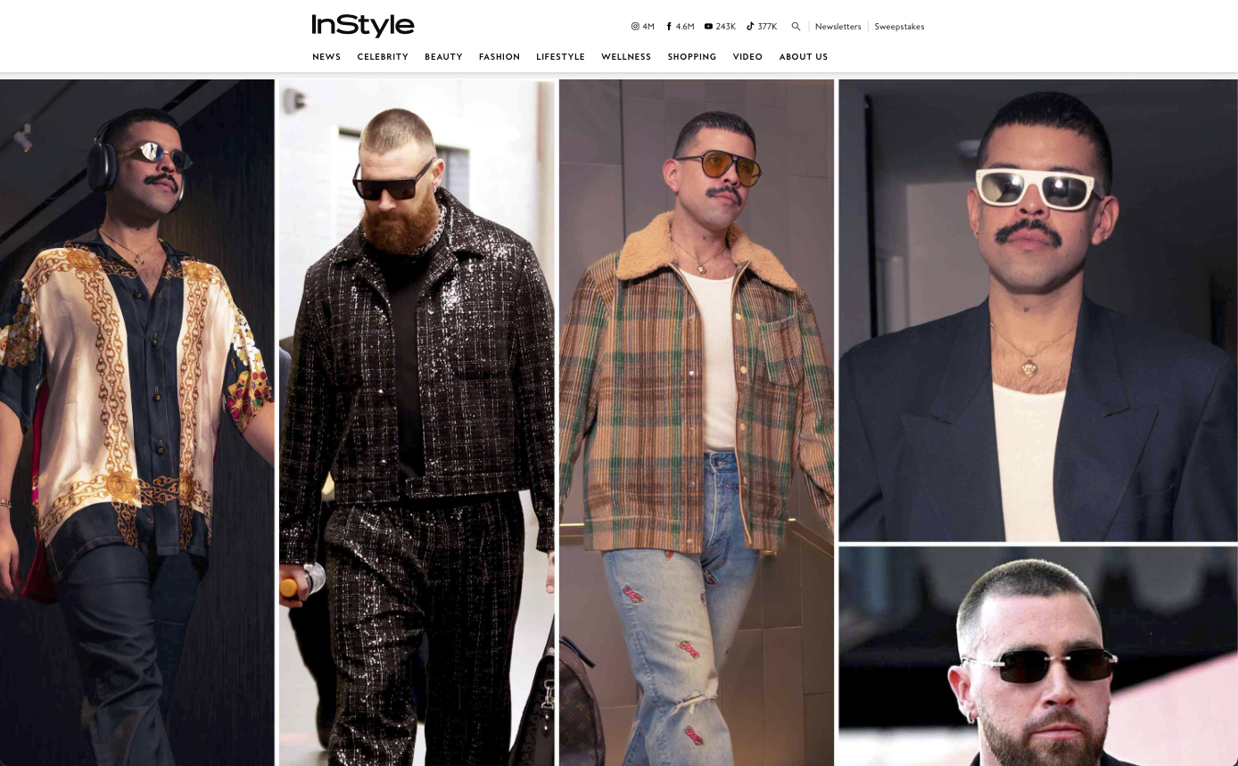 I Dressed like Travis Kelce, InStyle Magazine