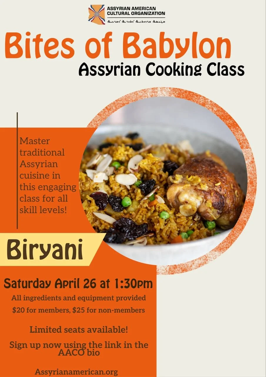 Bites of Babylon Assyrian Cooking Class — AACO