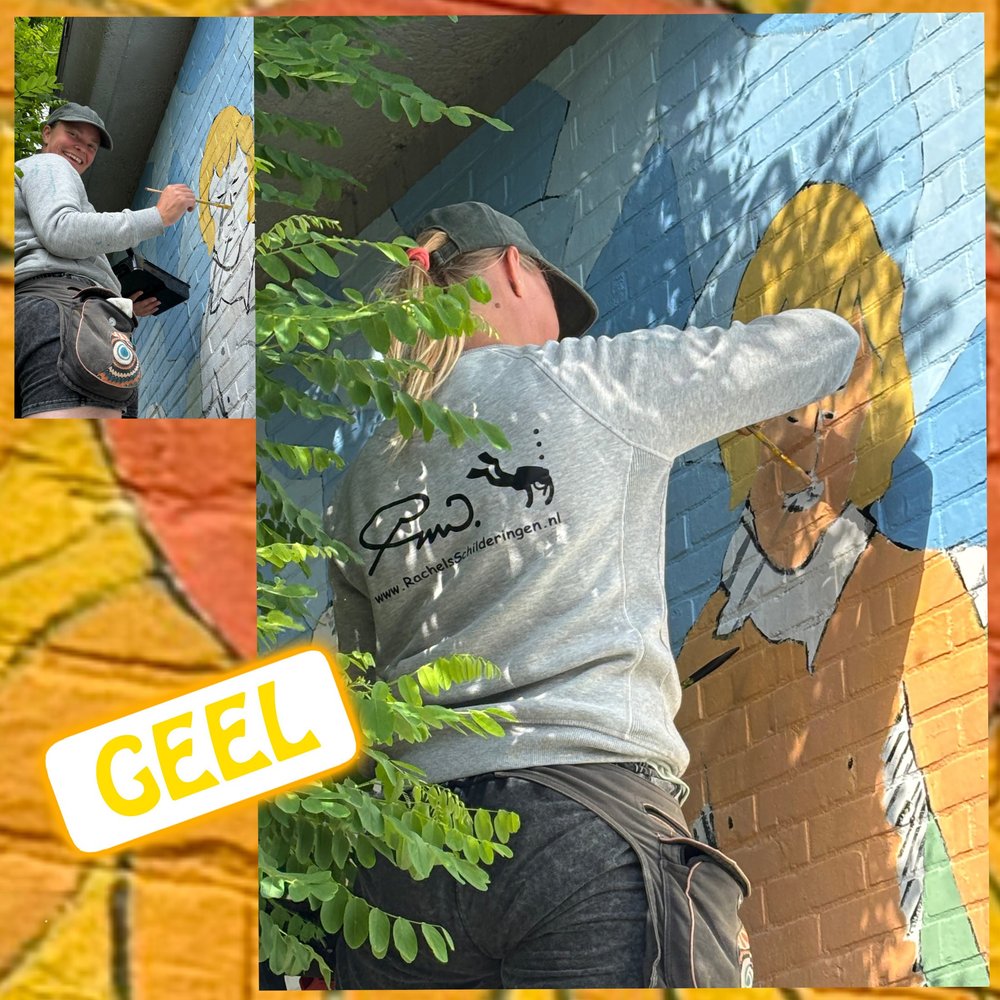 Met geel begint de zon te schijnen..