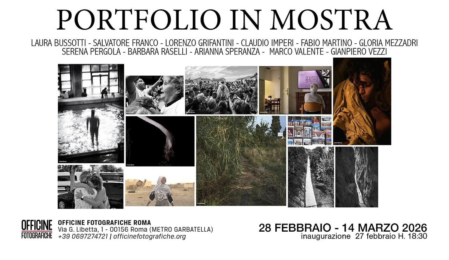 ✨ Portfolio in Mostra ✨
📍 Rome | 27 February &ndash; 14 March 2026
I&rsquo;m happy to share that I&rsquo;ll be part of the group exhibition &ldquo;Portfolio in Mostra&rdquo; at Officine Fotografiche Roma.  I&rsquo;ll be presenting a personal project