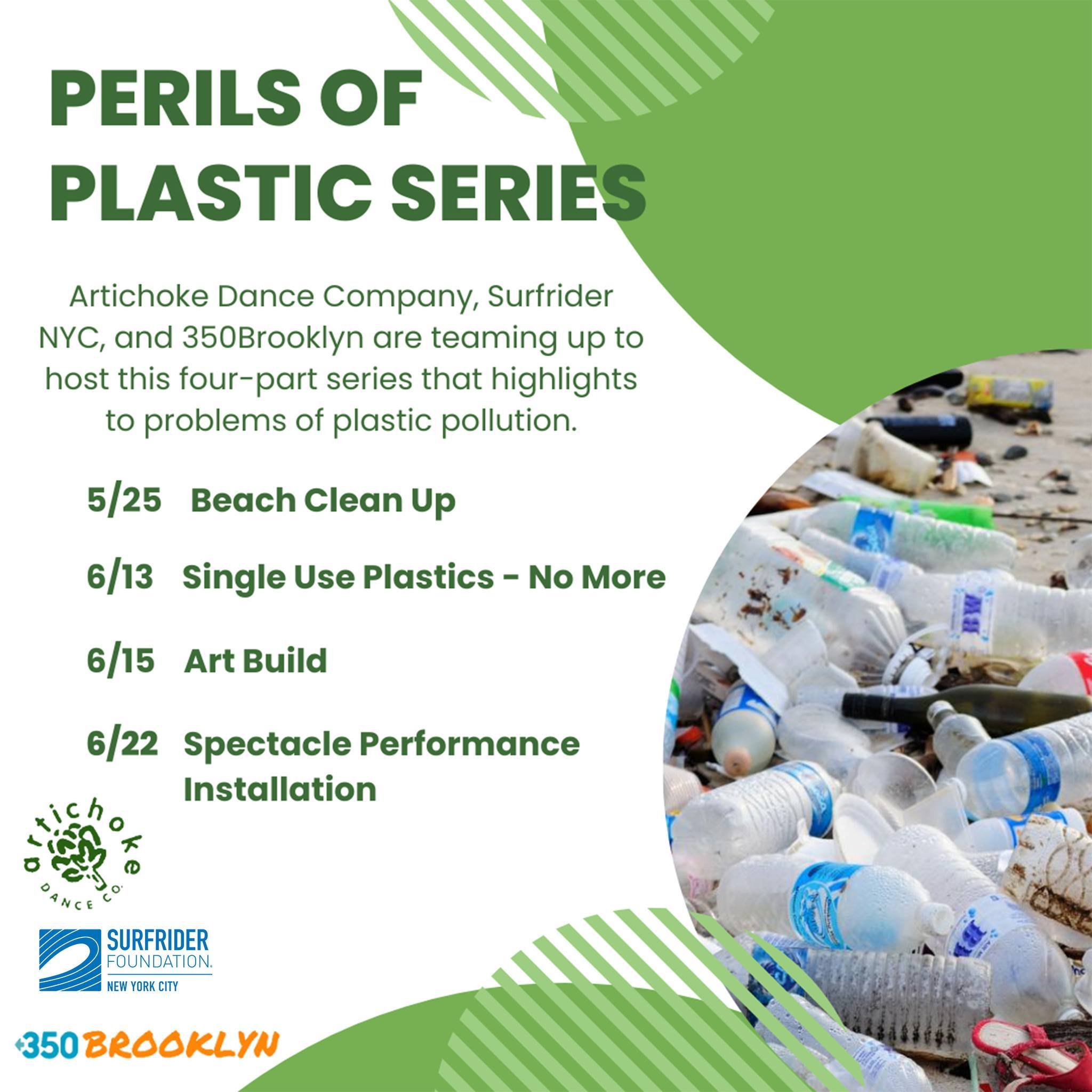 We are SO excited to announce our Perils of Plastic Series, created and hosted in partnership with Surfrider NYC and 350Brooklyn. 🌎 

The series aims to educate and engage the NYC Community about plastic pollution and will feature:

🌎A Beach Clean 