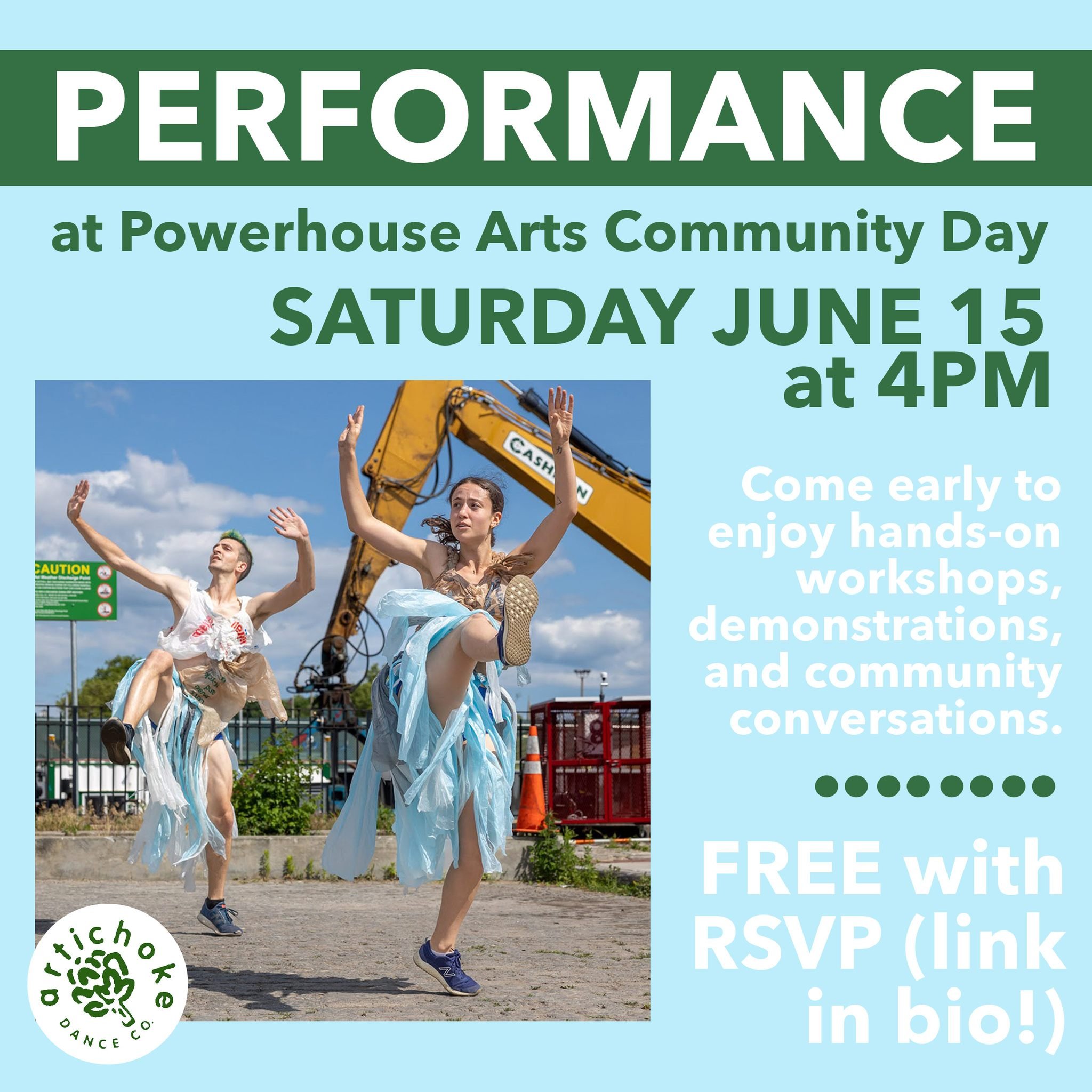 We are so excited to be performing as part of Powerhouse Arts' Community Day on Saturday, June 15! 🤩

The day at Powerhouse Arts will feature a variety of free events including hands-on workshops, community conversations, demonstrations, and MORE 🌟
