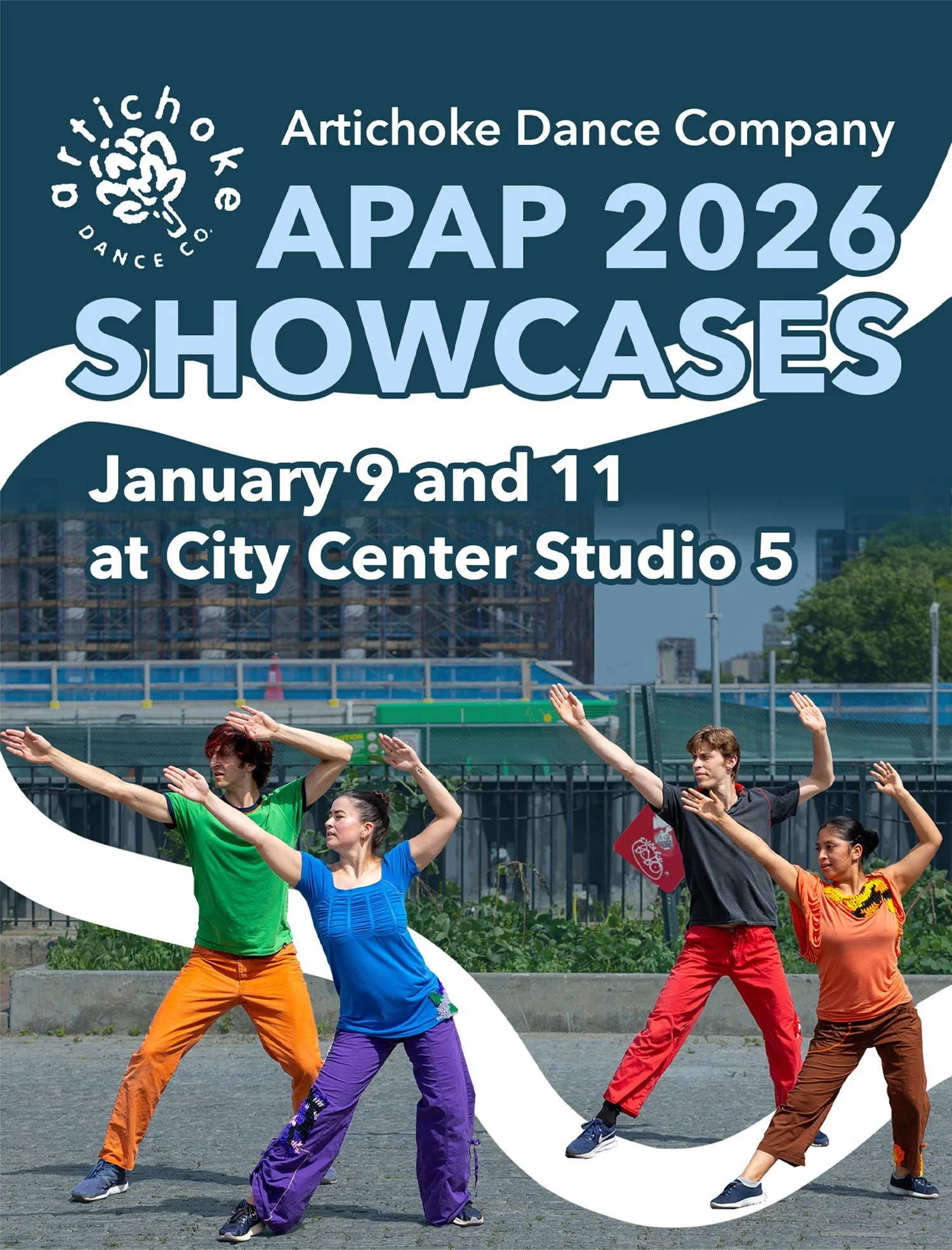 We're thrilled to announce and invite you to our APAP 2026 Showcases happening this January in New York! 🤩🌟 At the showcases this year, Artichoke Dance Company will be performing sections of 'Between the Waters', a new performance work that is part