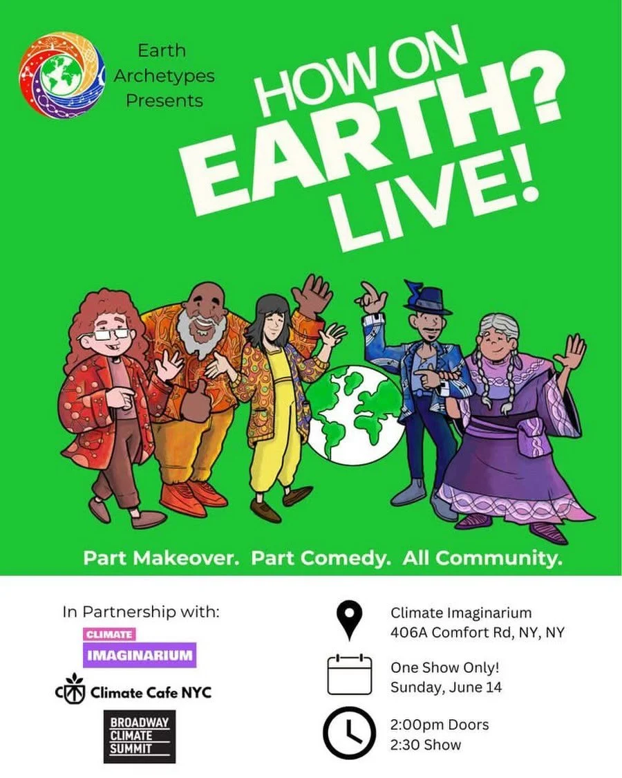 From our friends at @climateimaginarium ⬇️

What if you came for the laughs and left with a plan? How on Earth? LIVE! is a makeover-style show where climate meets improv. Join us at the @climateimaginarium on @governorsisland on Sunday 6/14 for a one