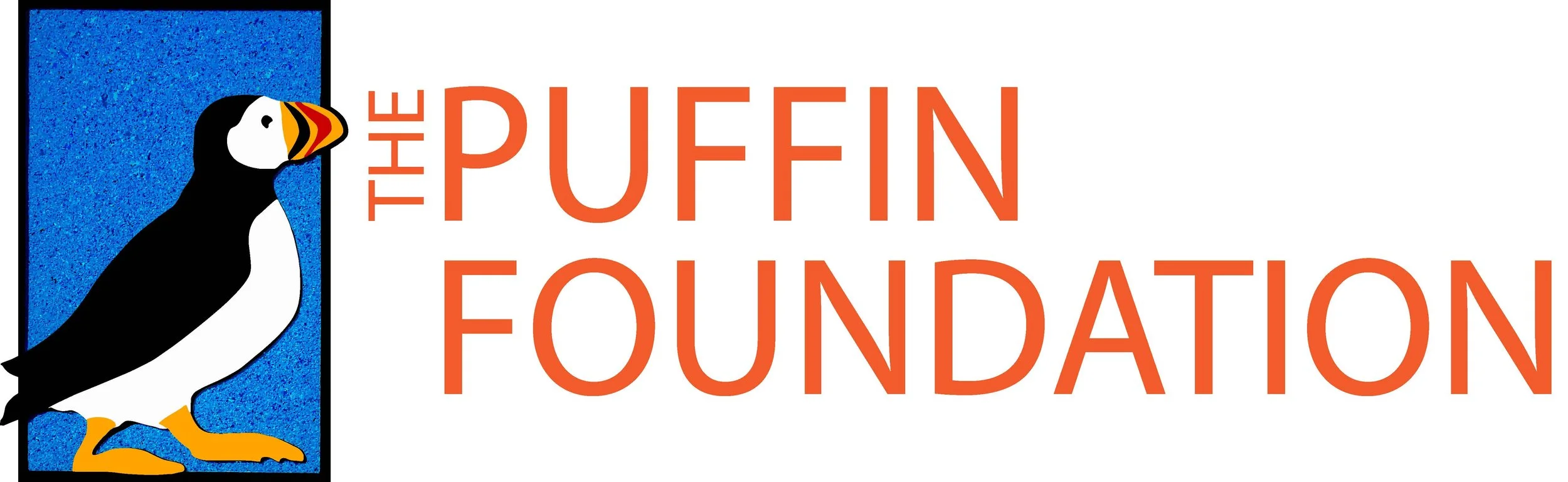Image of a puffin bird with the text The Puffin Foundation
