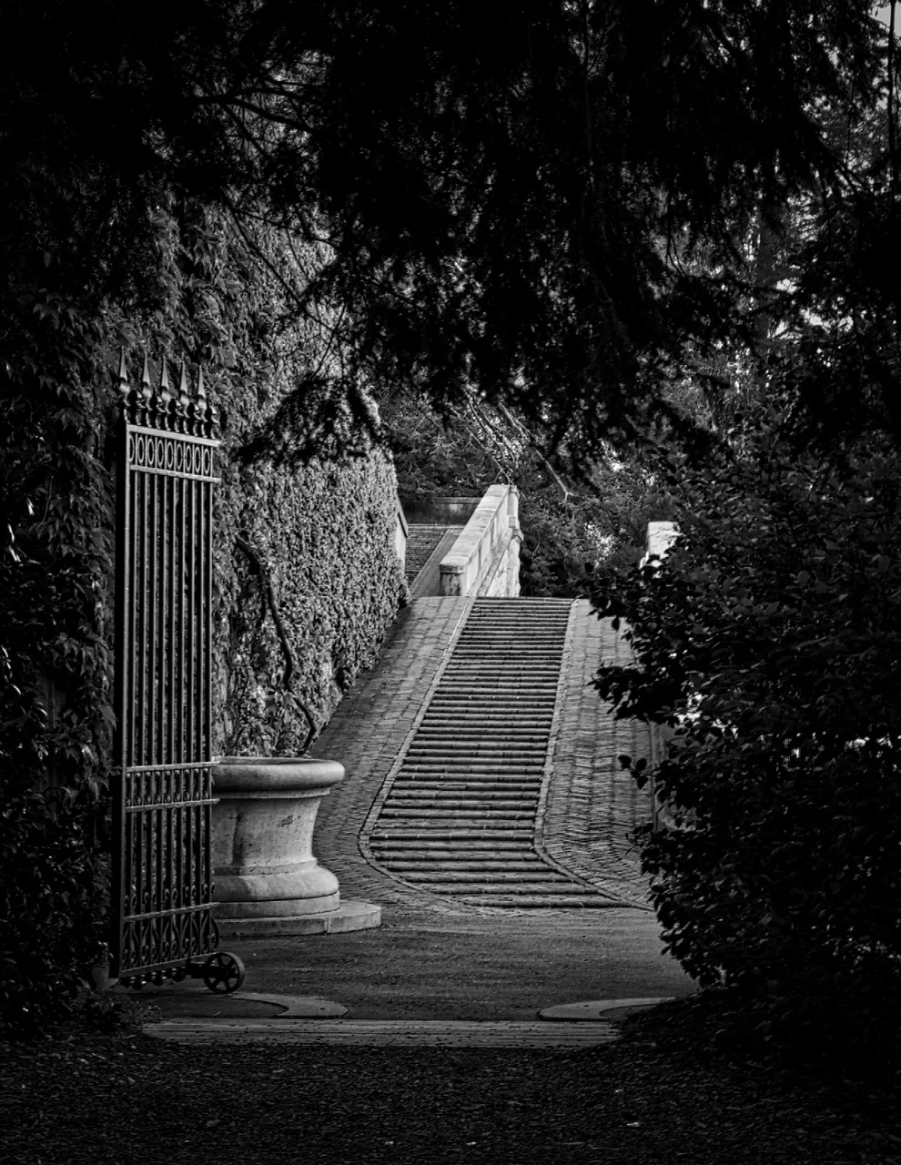 Black & White of the entranceway