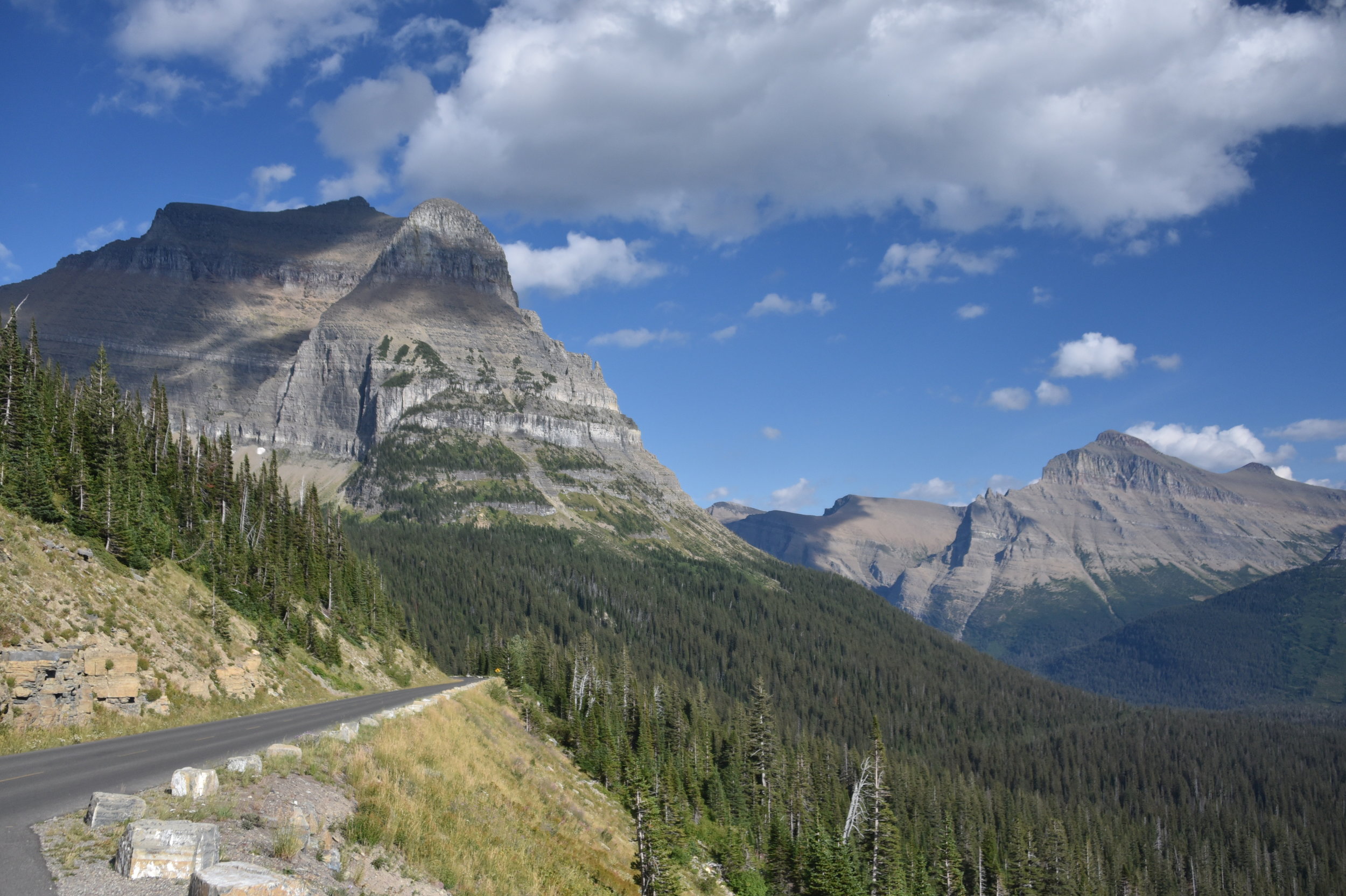 Going to the Sun Road. Make sure you have your seatbelt on!