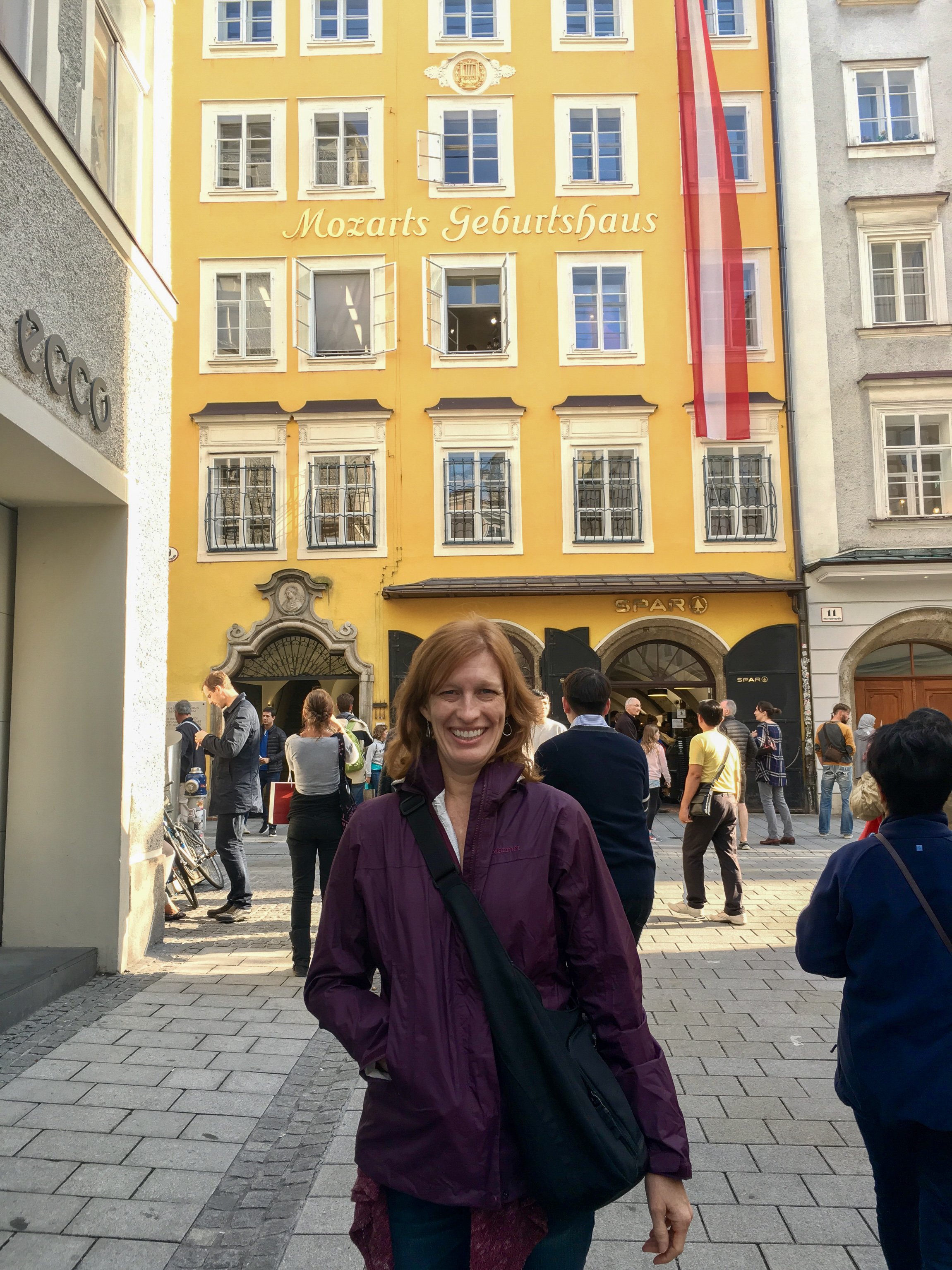 The yellow building is Motzart’s birthplace