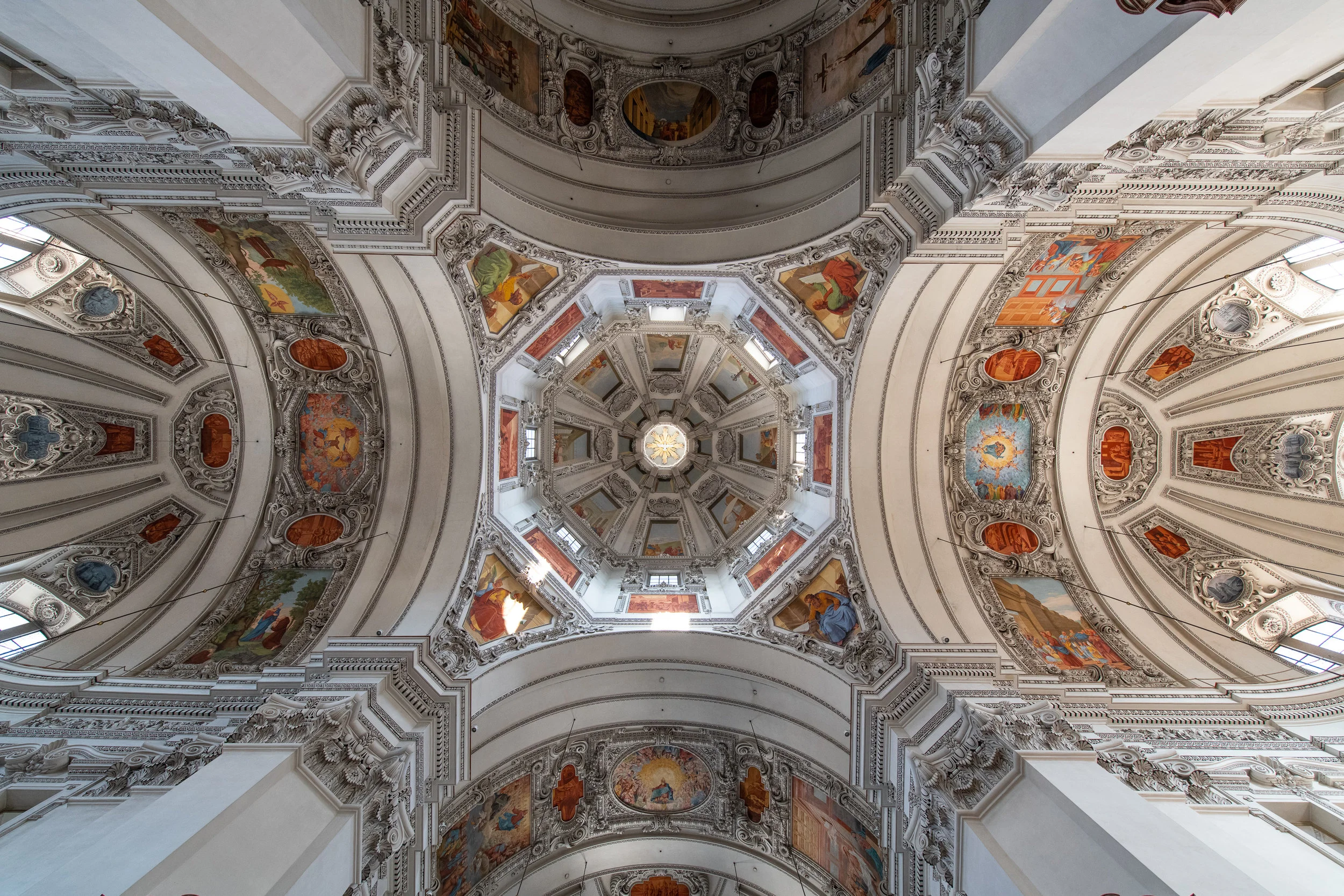 Ceiling of Salzburg Cathedral, Salzburg, Austria